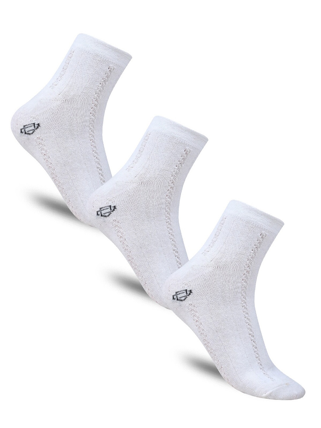 

Dollar Socks Women Pack Of 3 Patterned Cotton Above Ankle-Length Socks, Cream