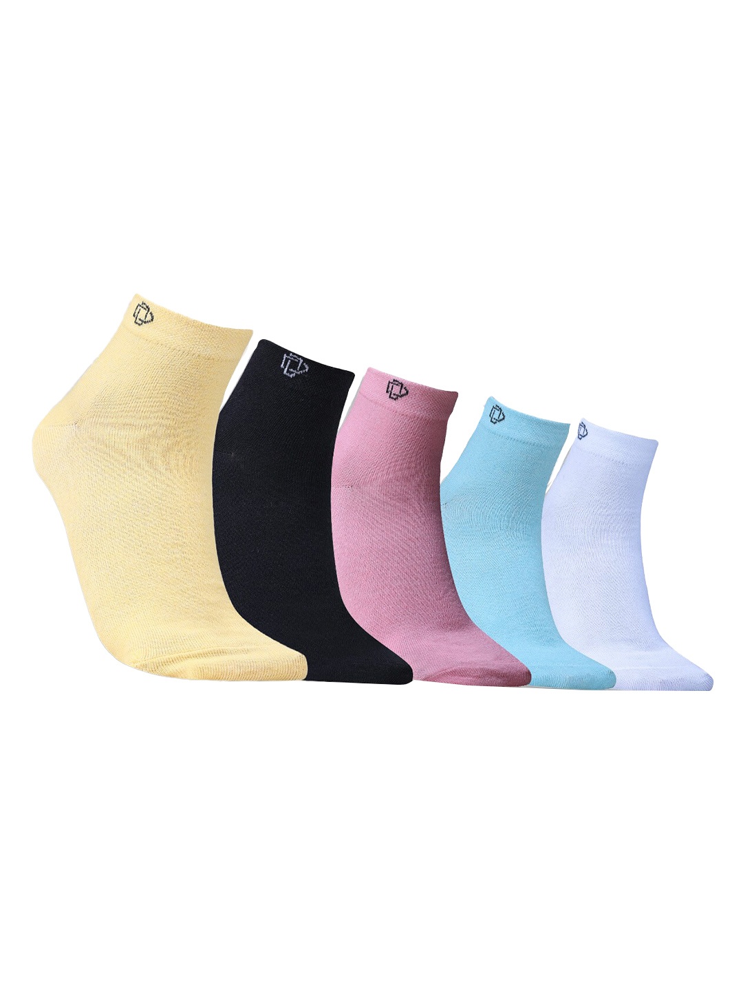 

Dollar Socks Women Pack Of 5 Cotton Ankle-Length Socks, Blue