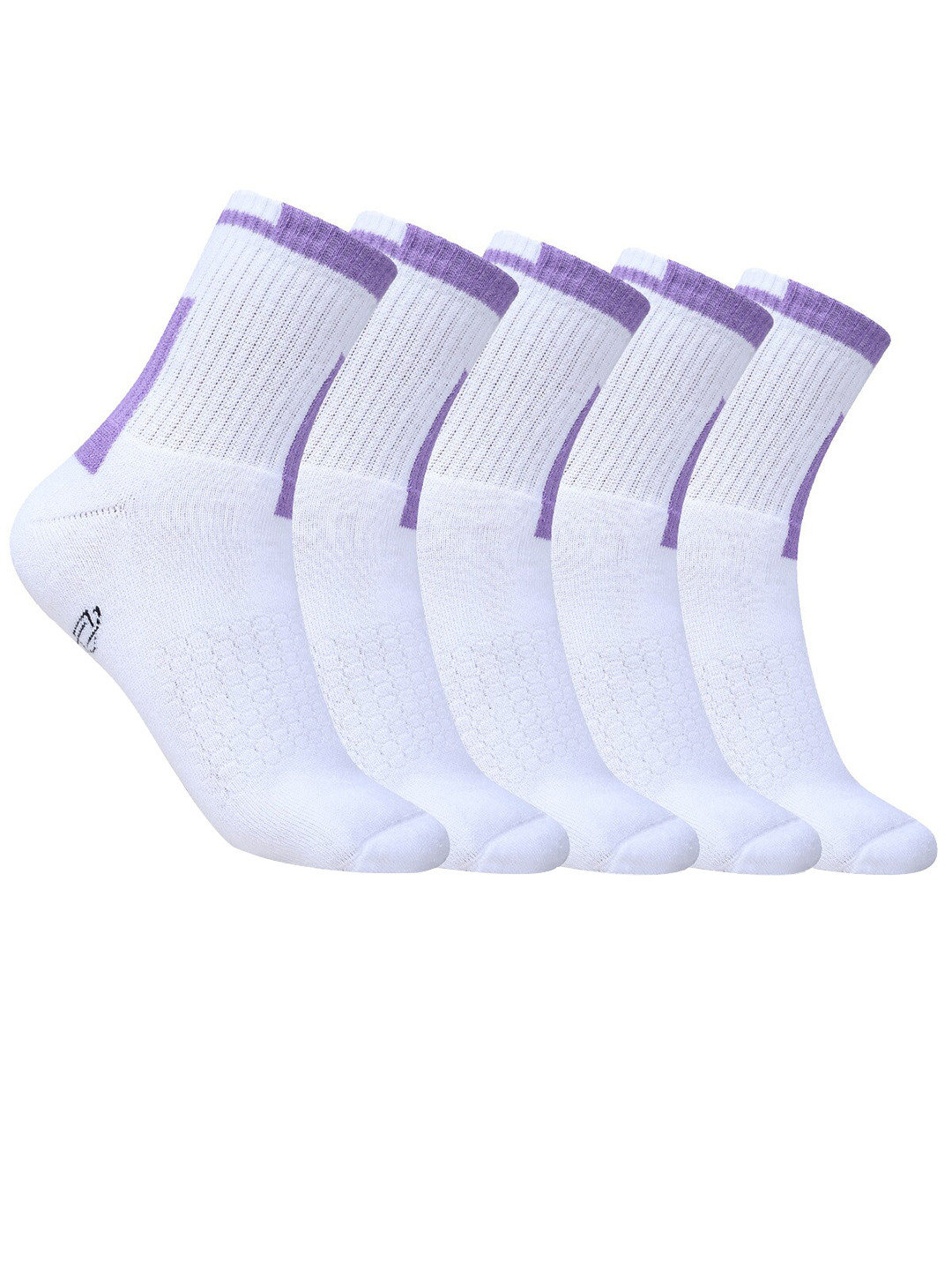 

Dollar Socks Men Pack Of 5 Cotton Ankle-Length Socks, White