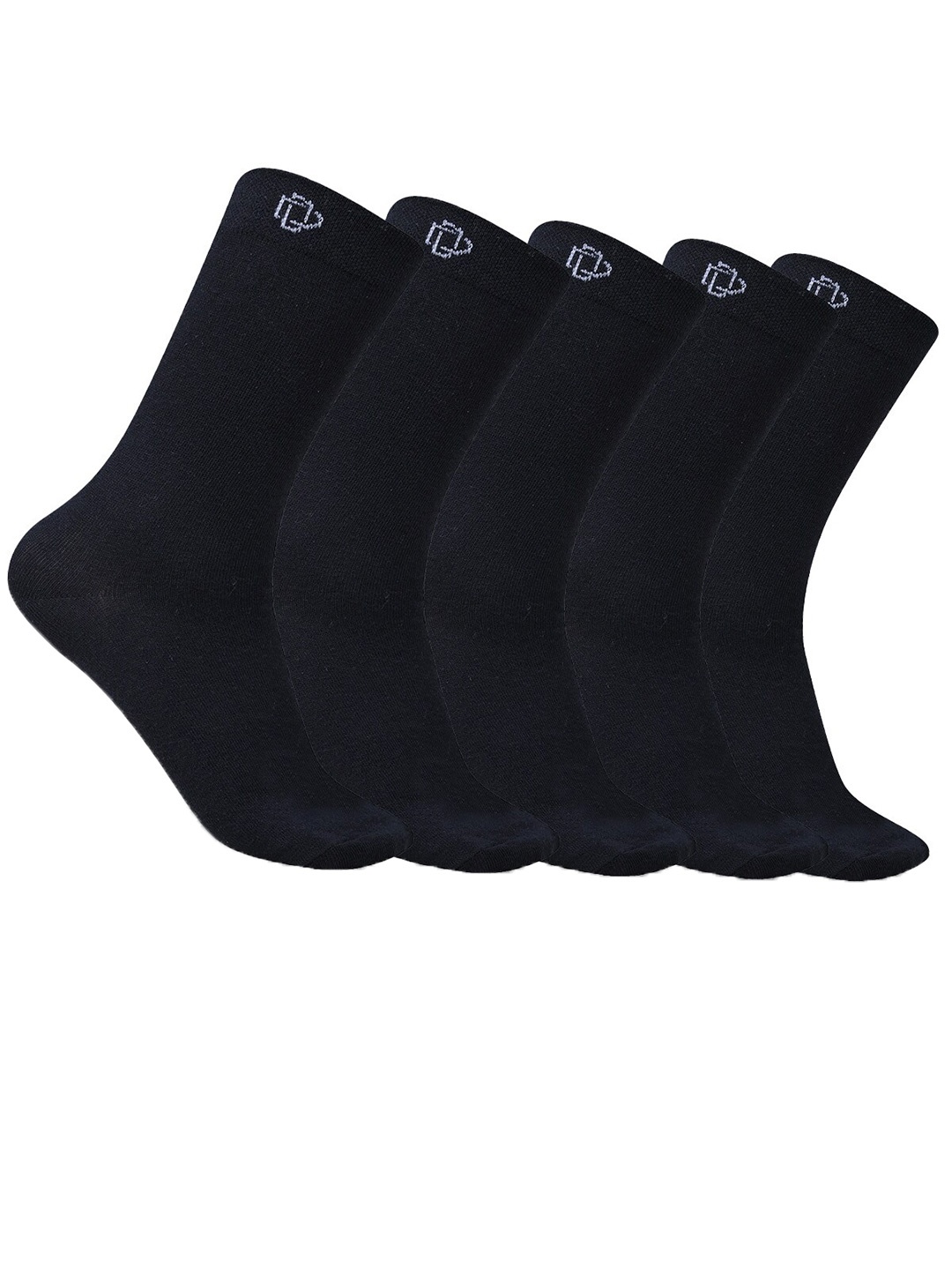 

Dollar Socks Women Pack Of 5 Cotton Calf-Length Socks, Black