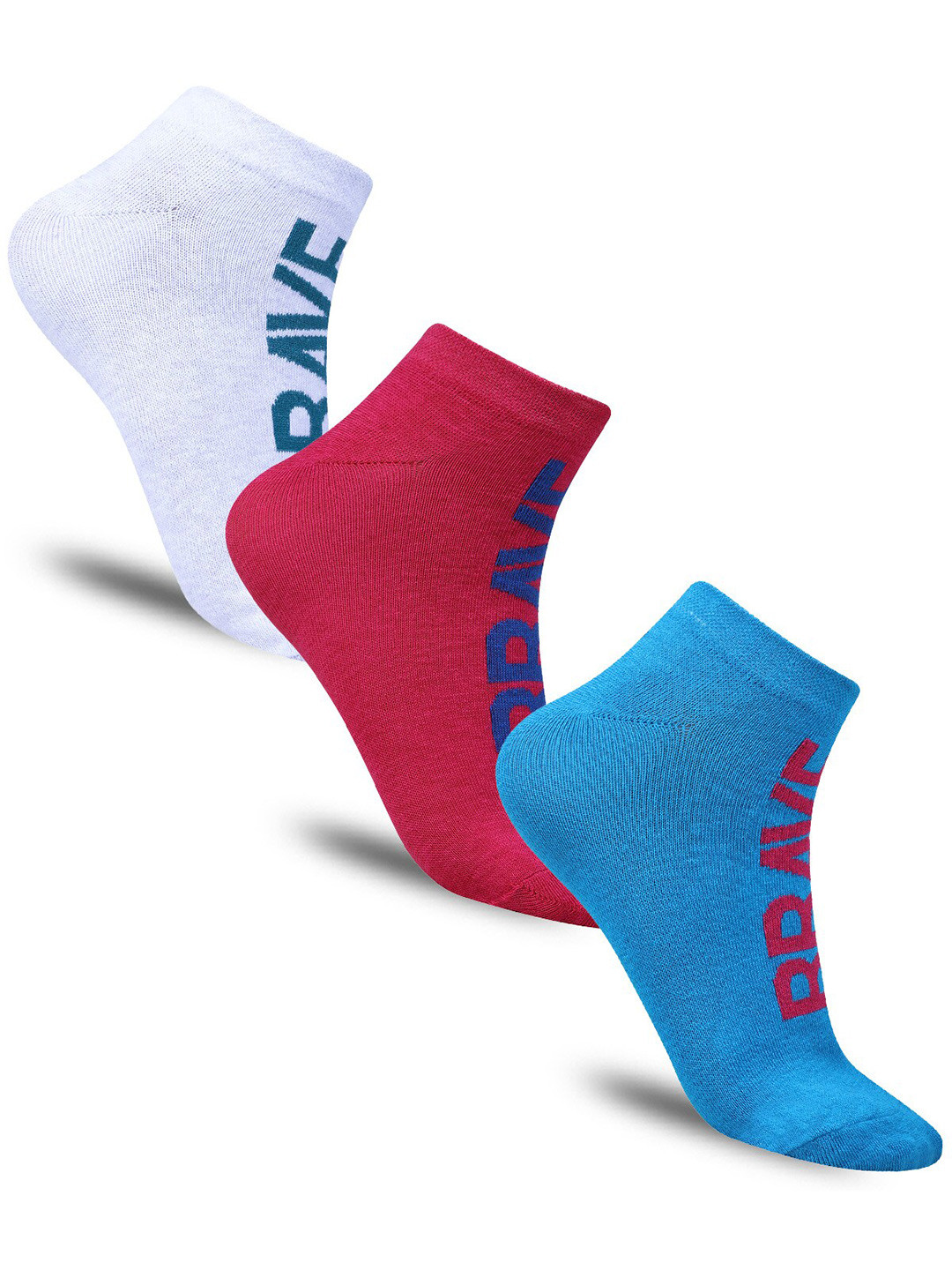

Dollar Socks Women Pack of 3 Printed Cotton Calf-Length Socks, Blue