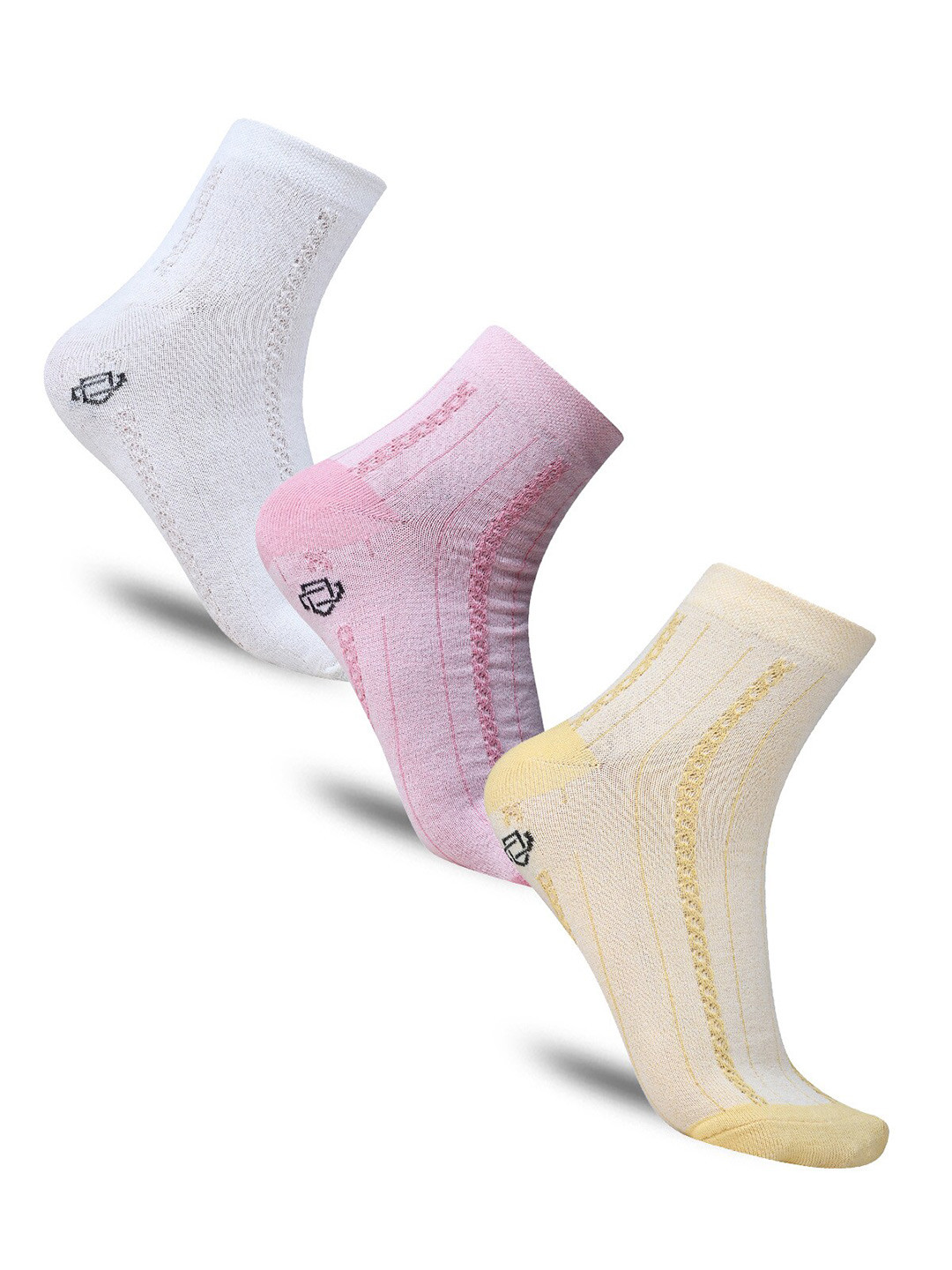 

Dollar Socks Women Pack of 3 Calf Length Socks, White