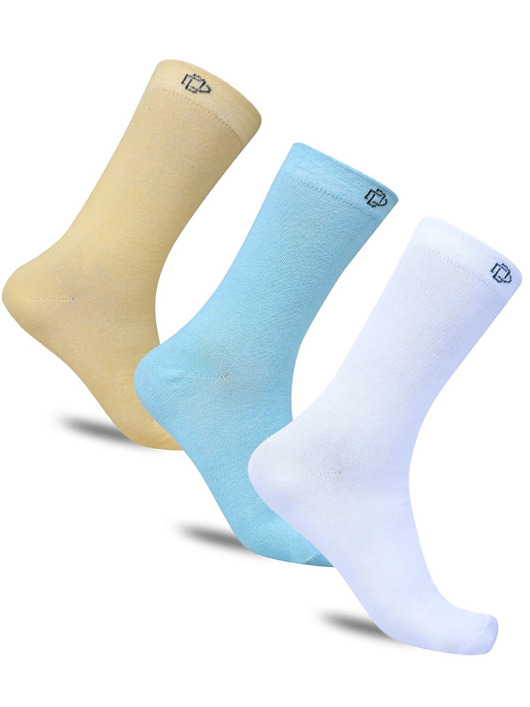 

Dollar Socks Women Pack Of 3 Cotton Calf-Length Socks, Yellow