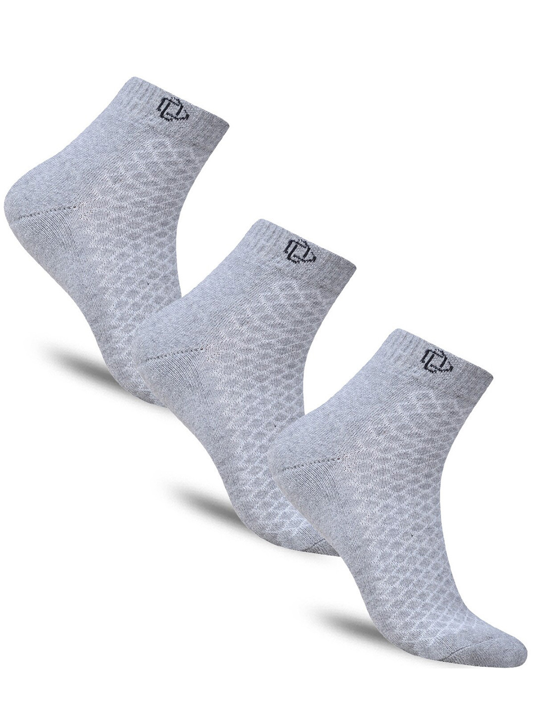 

Dollar Socks Women Pack Of 3 Cotton Calf-Length Socks, Grey