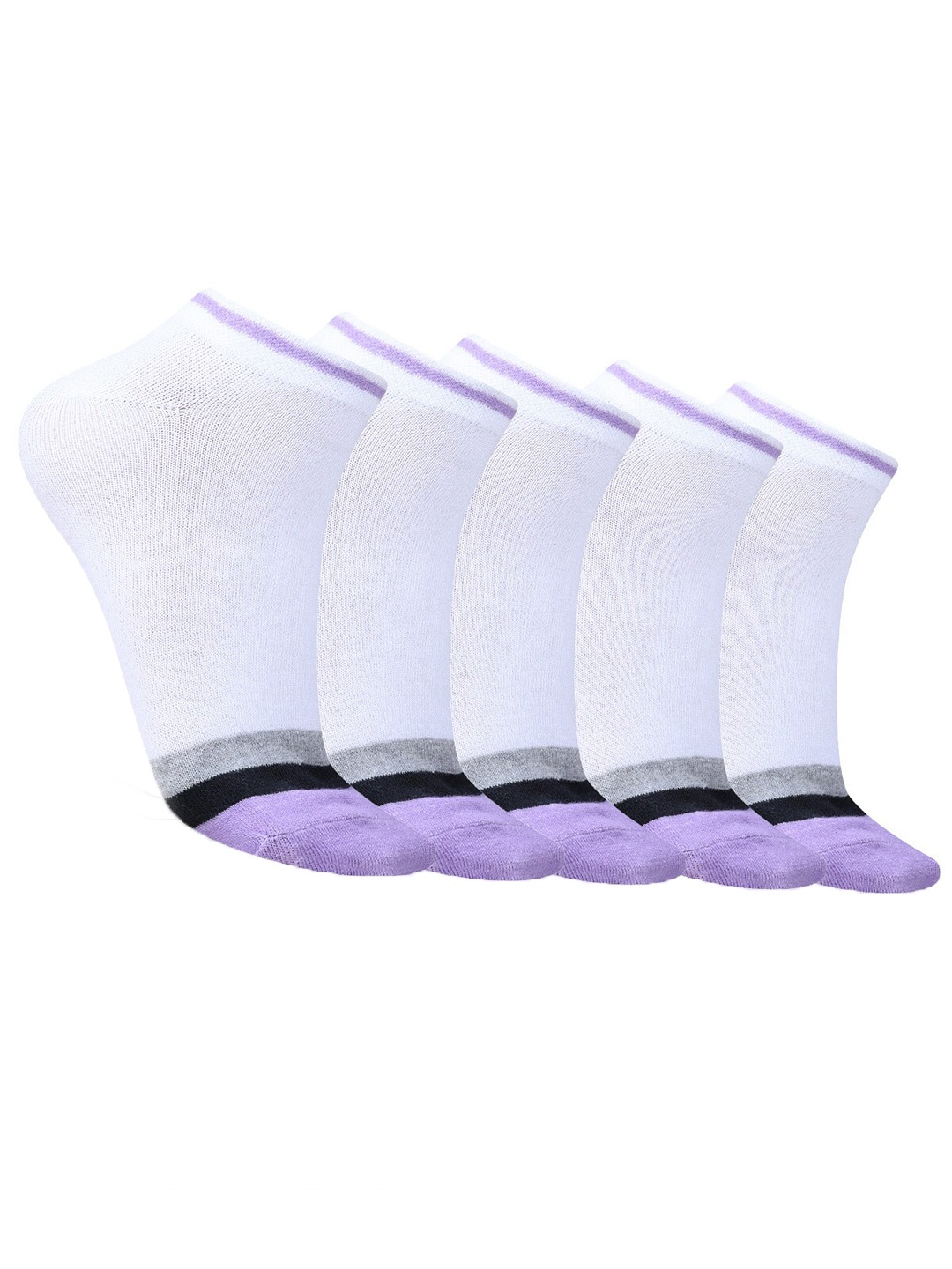 

Dollar Socks Women Pack Of 5 Shoe-Liner Cotton Socks, White