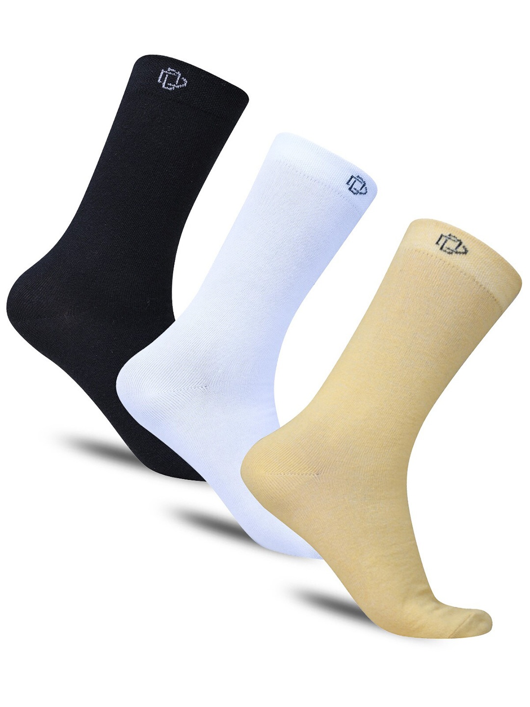 

Dollar Socks Women Pack of 3 Cotton Calf-Length Socks, Black