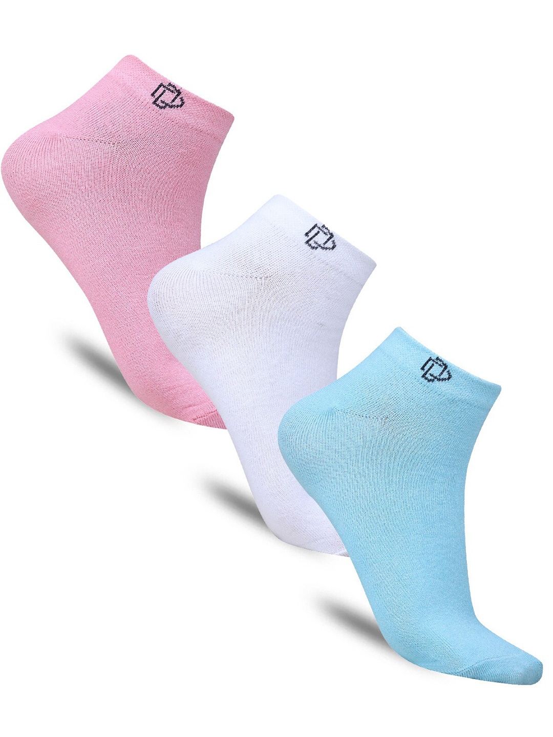 

Dollar Socks Women Pack Of 3 Cotton Ankle-Length Socks, Pink