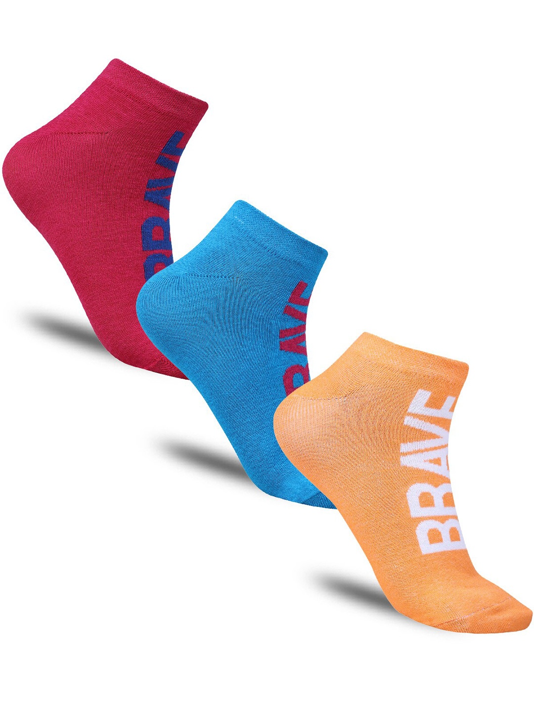 

Dollar Socks Women Pack Of 3 Cotton Ankle-Length Socks, Peach