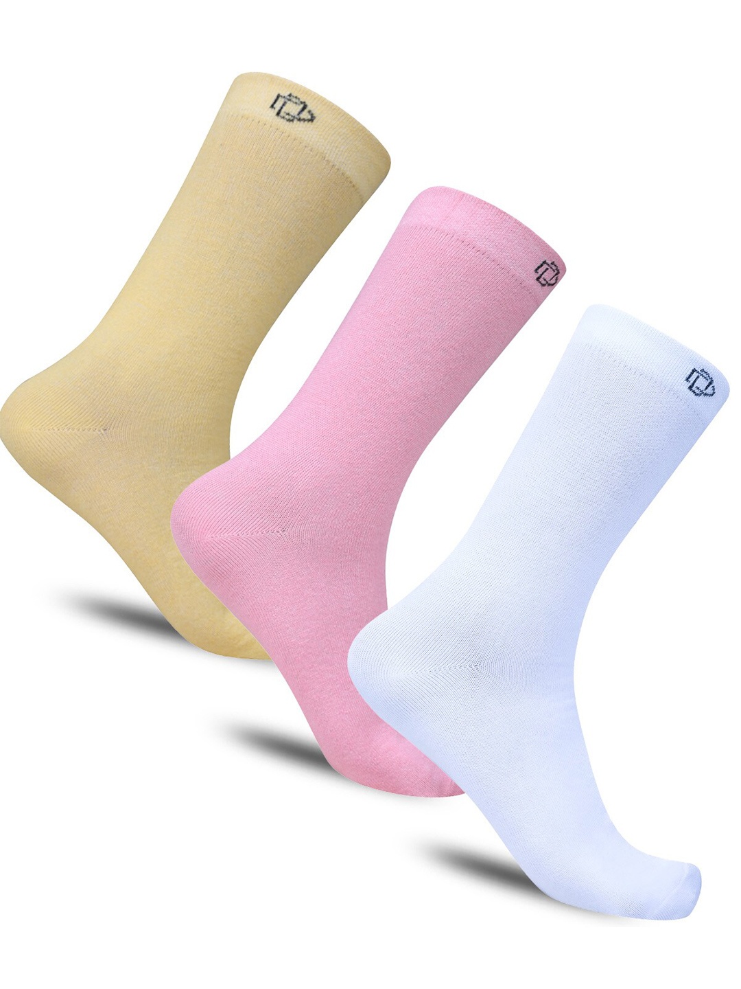 

Dollar Socks Women Pack Of 3 Calf Length Socks, Yellow