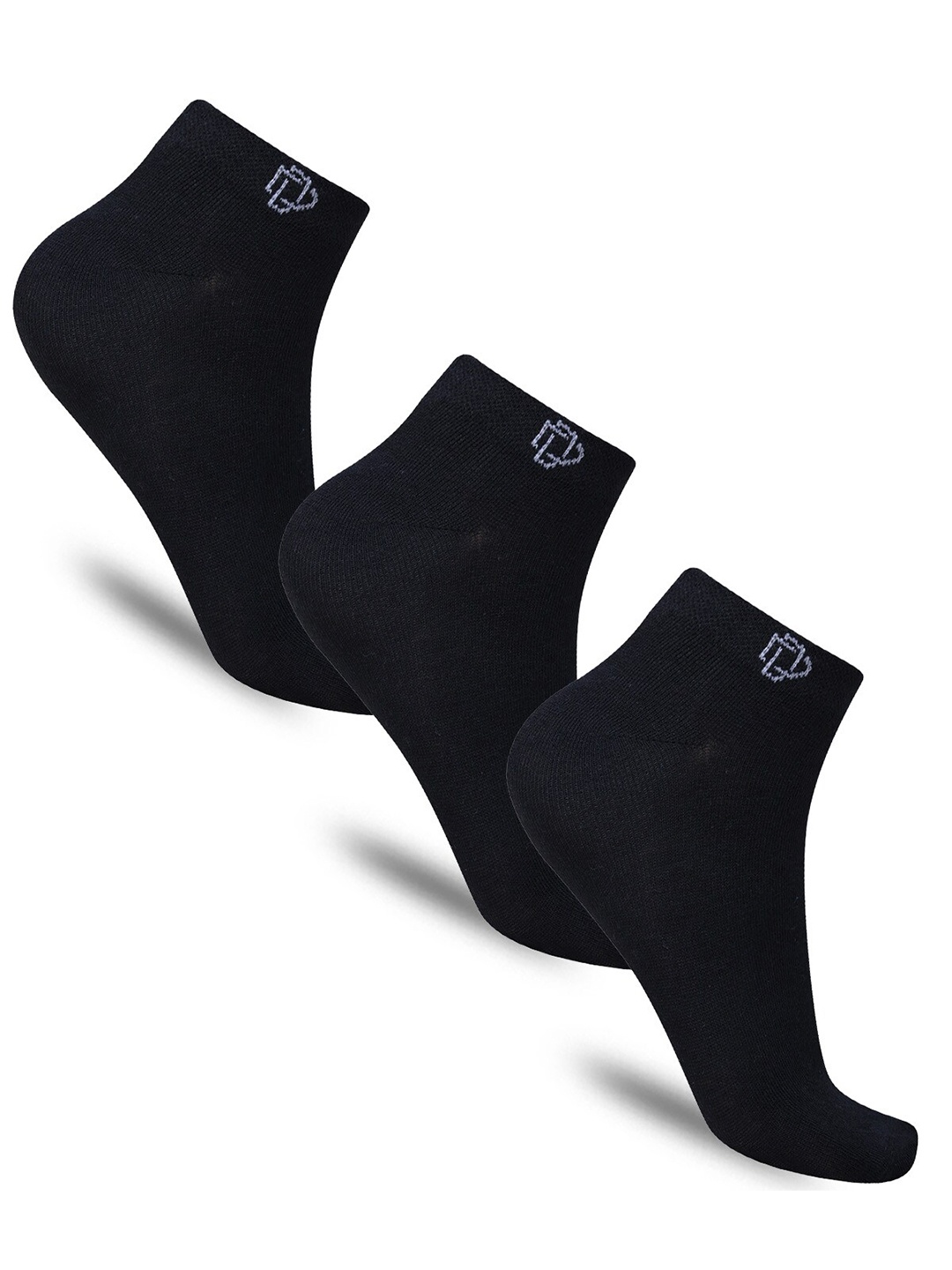 

Dollar Socks Women Pack Of 3 Cotton Ankle-Length Socks, Black