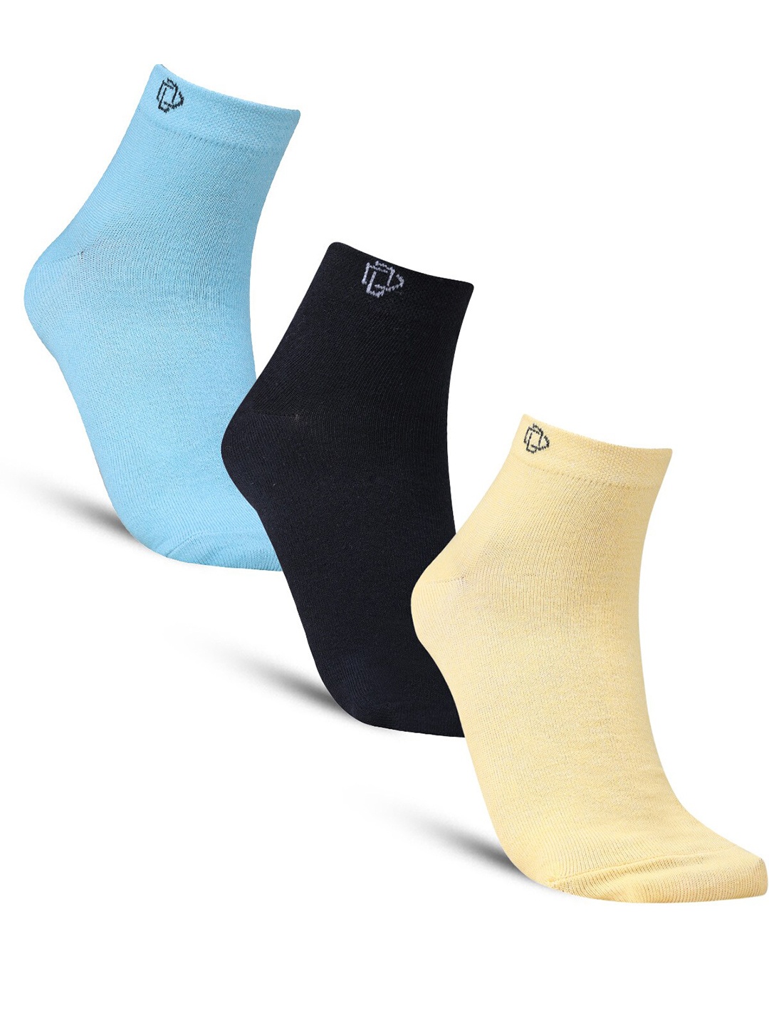 

Dollar Socks Unisex Pack Of 3 Patterned Cotton Above Ankle-Length Socks, Blue