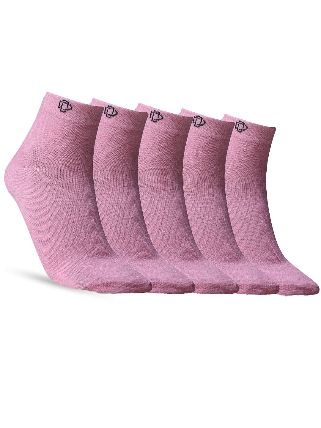 

Dollar Socks Men Pack Of 5 Cotton Ankle-Length Socks, Pink