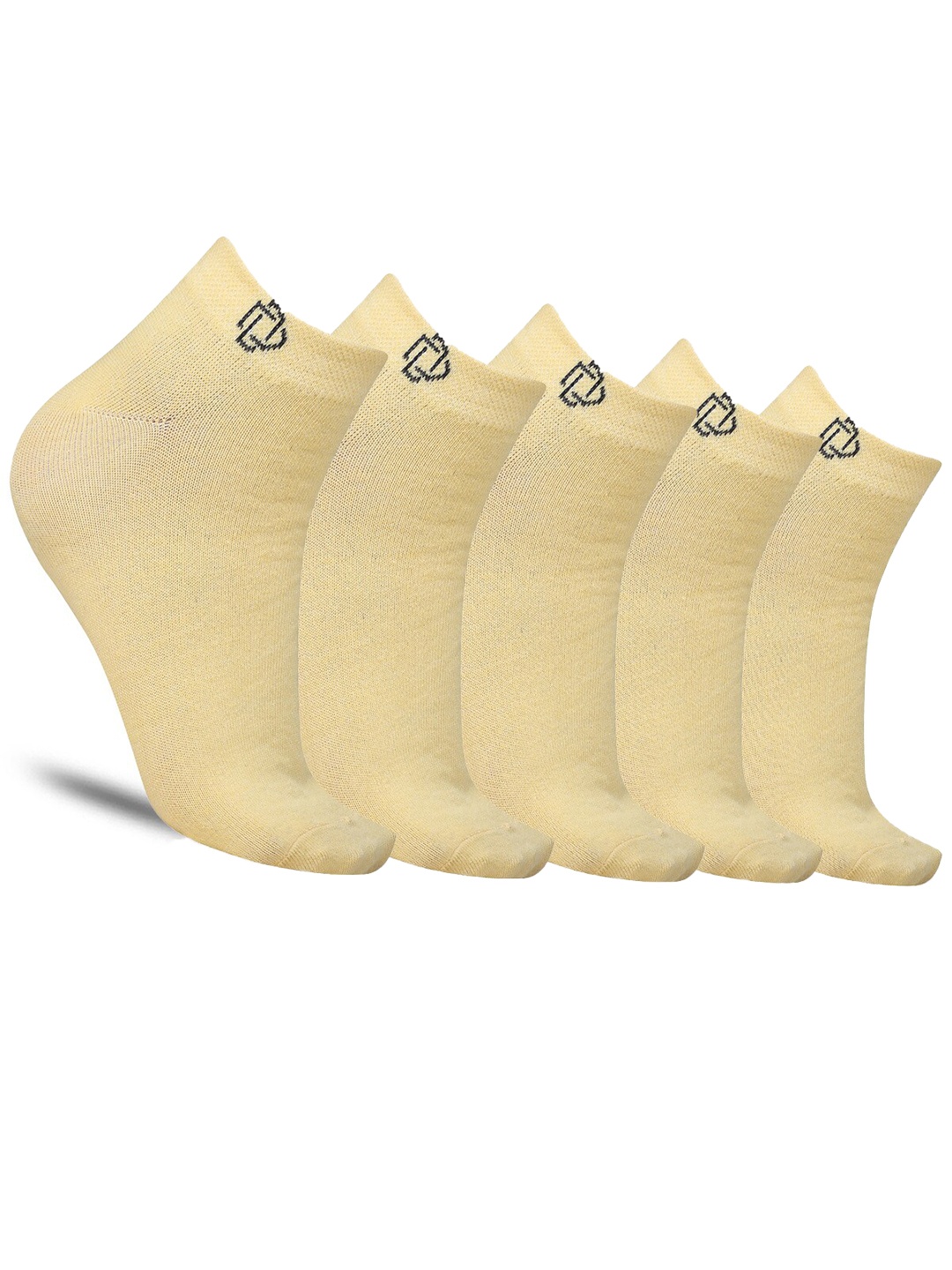 

Dollar Socks Men Pack Of 5 Cotton Ankle-Length Socks, Yellow