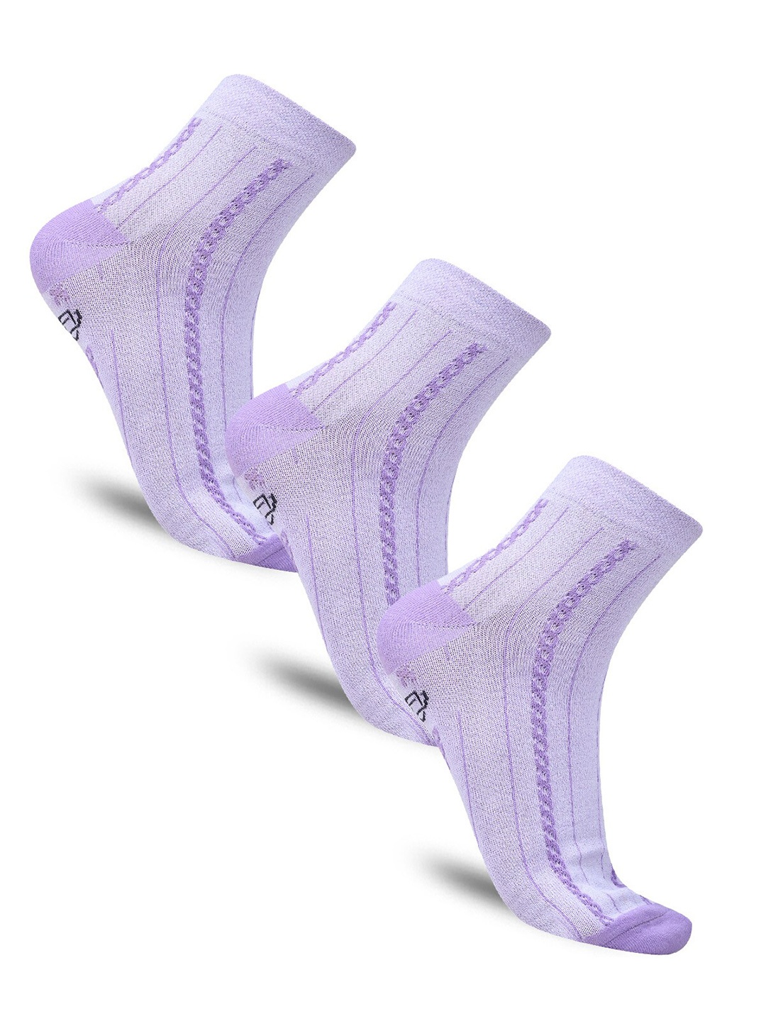 

Dollar Socks Men Pack Of 3 Cotton Calf-Length Socks, Purple