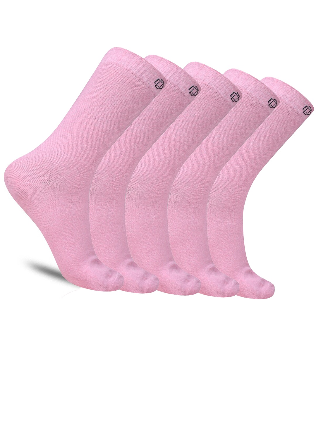 

Dollar Socks Men Pack Of 5 Cotton Calf-Length Socks, Pink