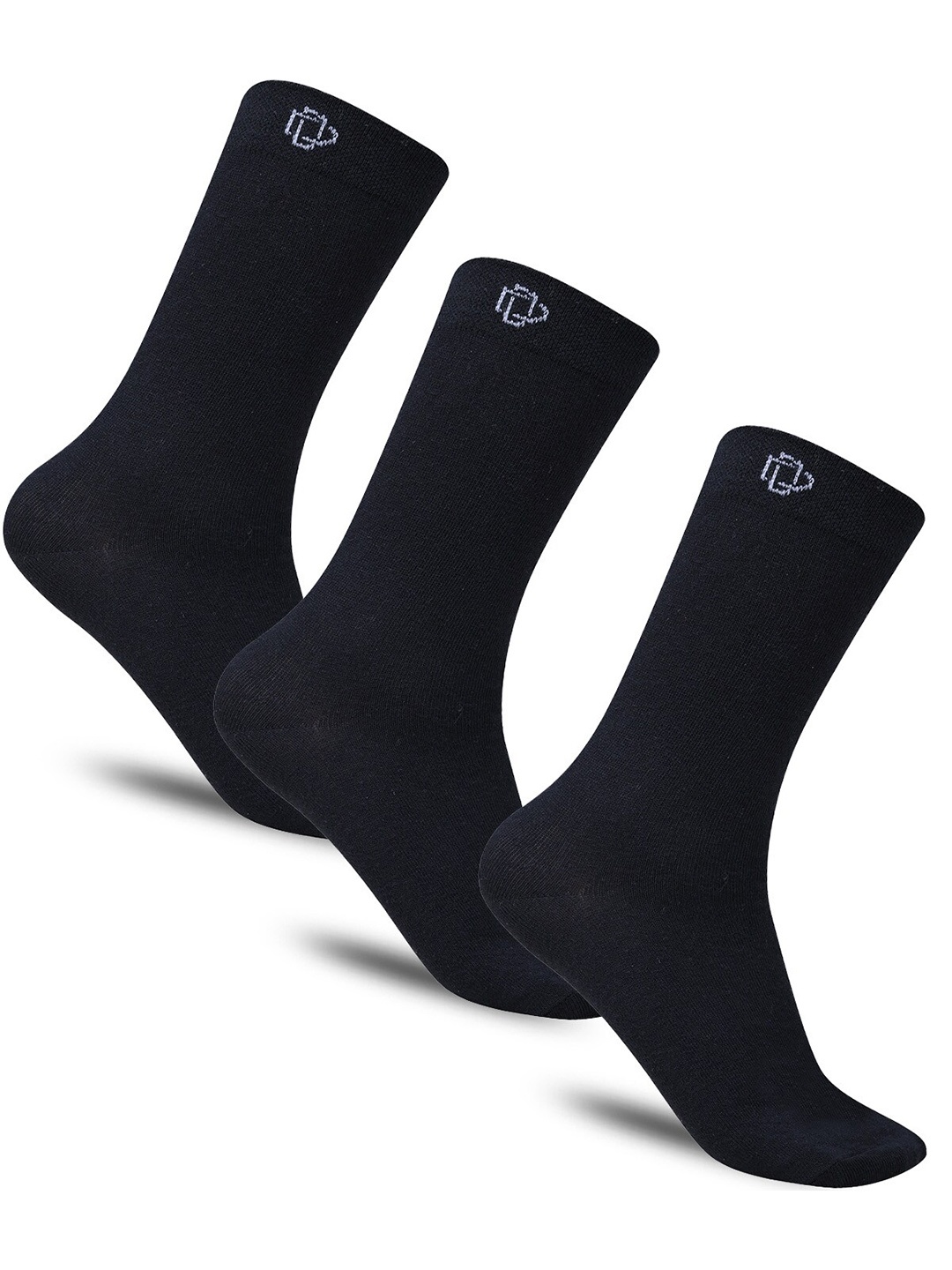 

Dollar Socks Women Pack Of 3 Cotton Calf Length Socks, Black