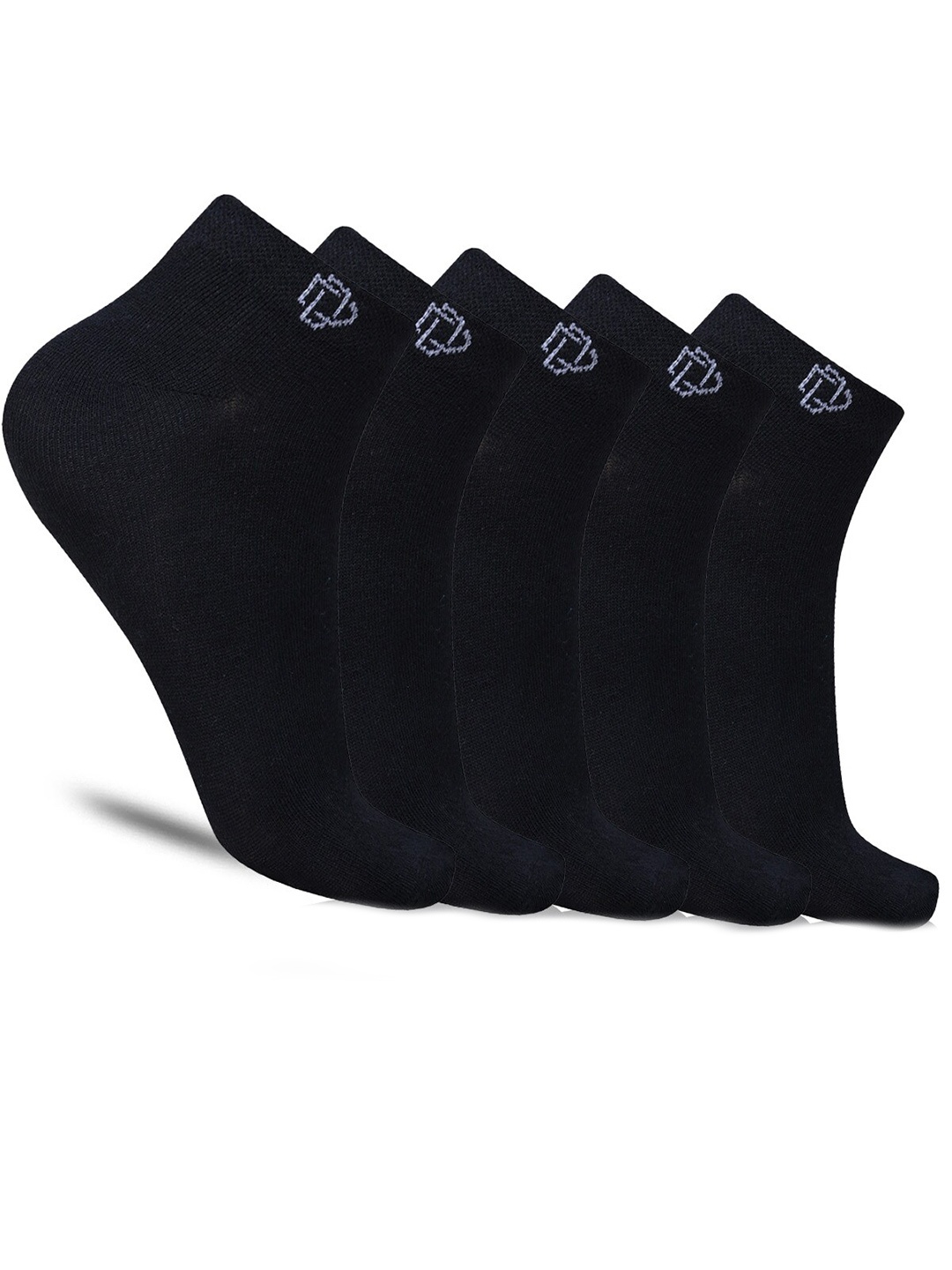 

Dollar Socks Women Pack Of 5 Cotton Ankle Length Socks, Black