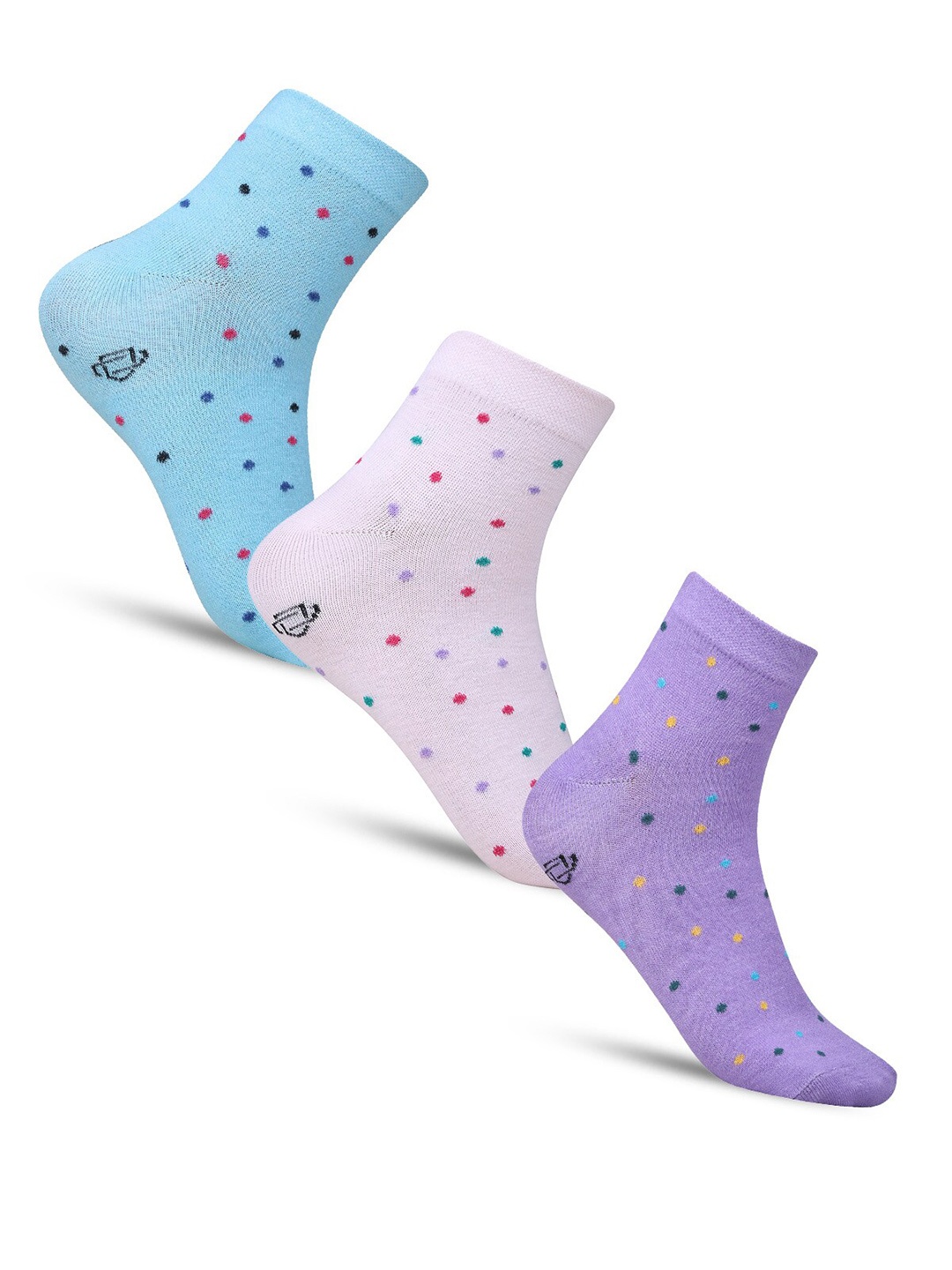 

Dollar Socks Women Pack Of 3 Patterned Cotton Above Ankle Length Socks, Blue