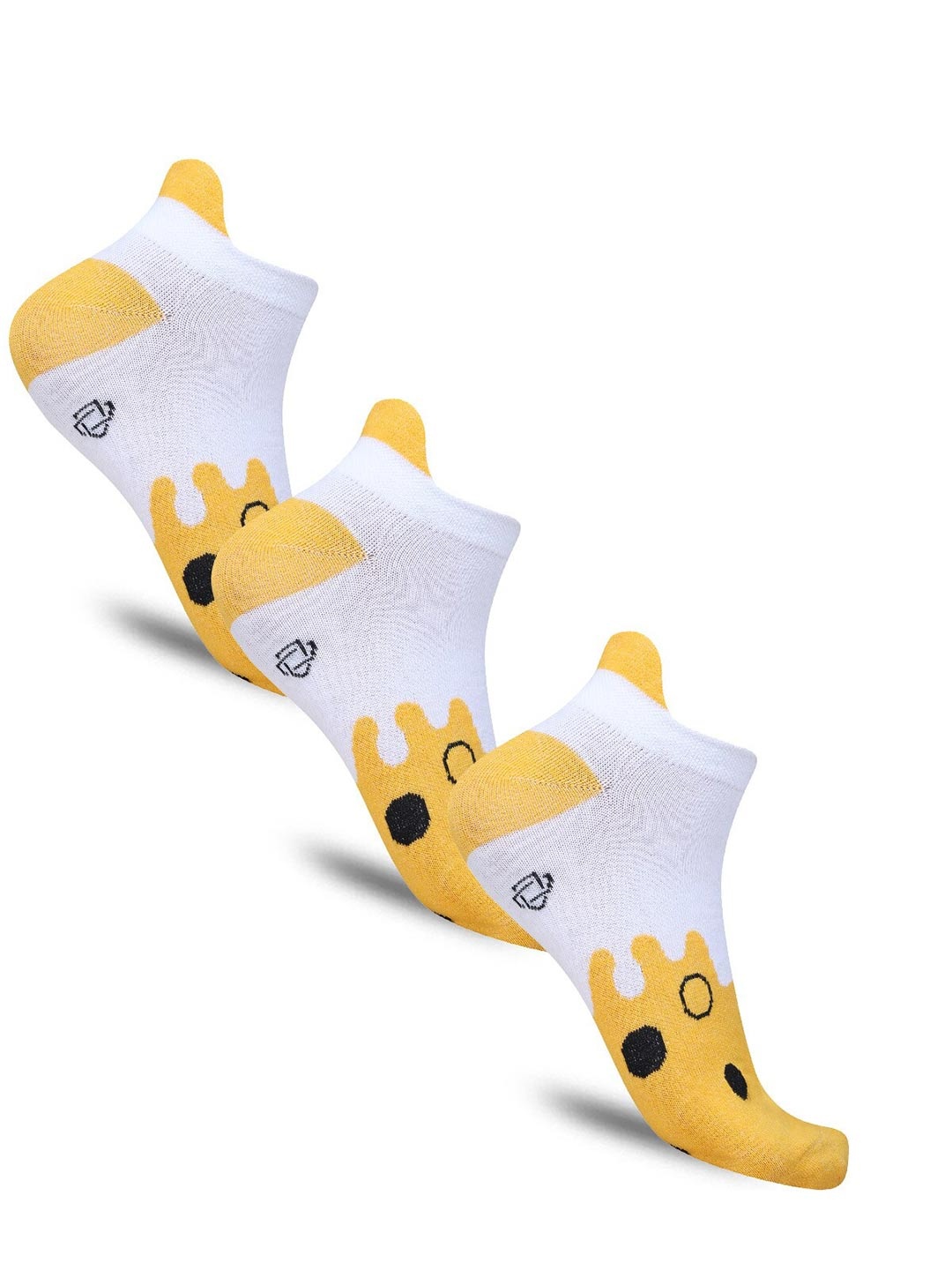 

Dollar Socks Men Pack Of 3 Patterned Ankle Length Socks, Yellow