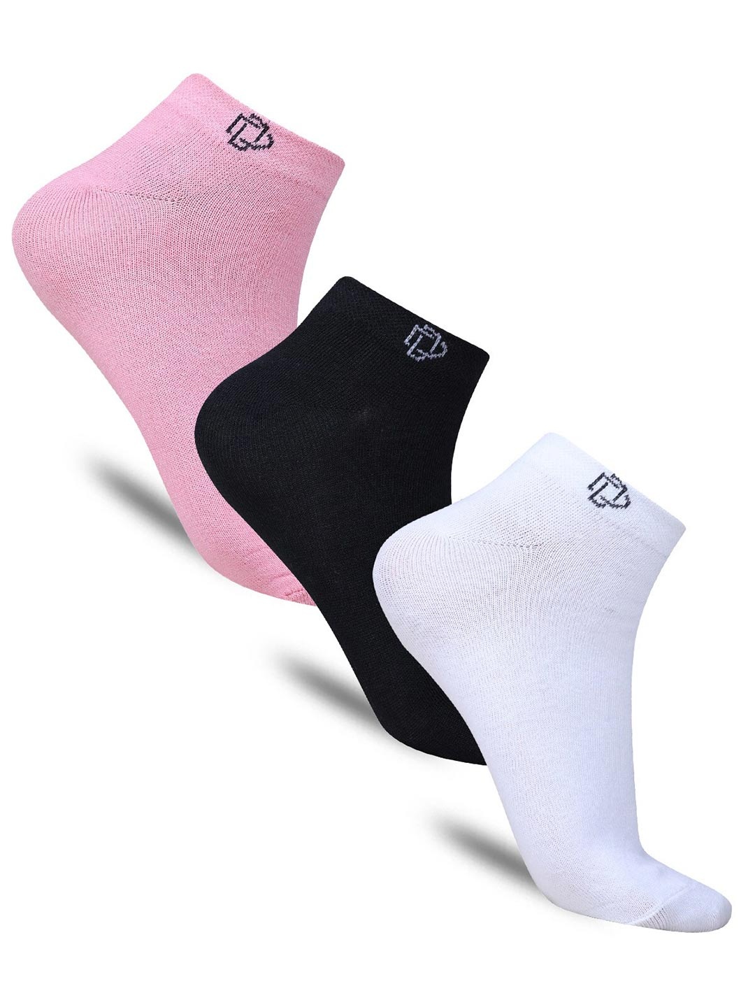 

Dollar Socks Women Pack Of 3 Cotton Ankle-Length Socks, White
