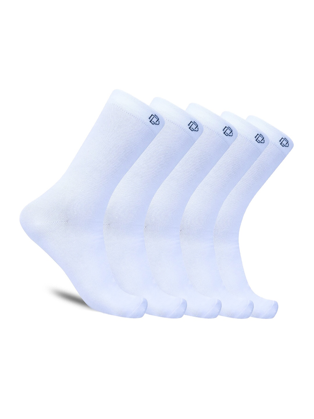 

Dollar Socks Women Pack Of 5 Cotton Calf-Length Socks, White