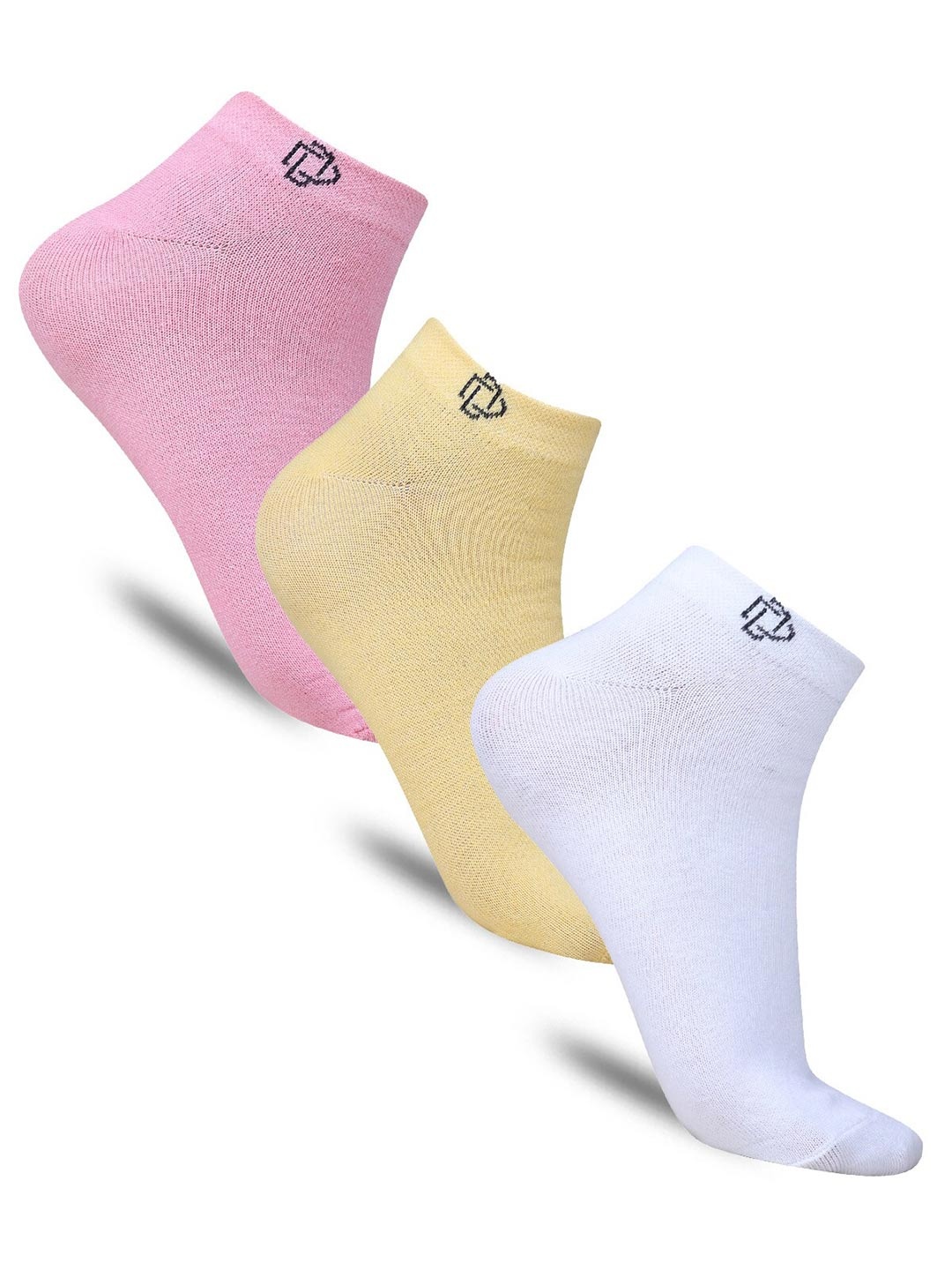 

Dollar Socks Women Pack Of 3 Cotton Ankle-Length Socks, Yellow