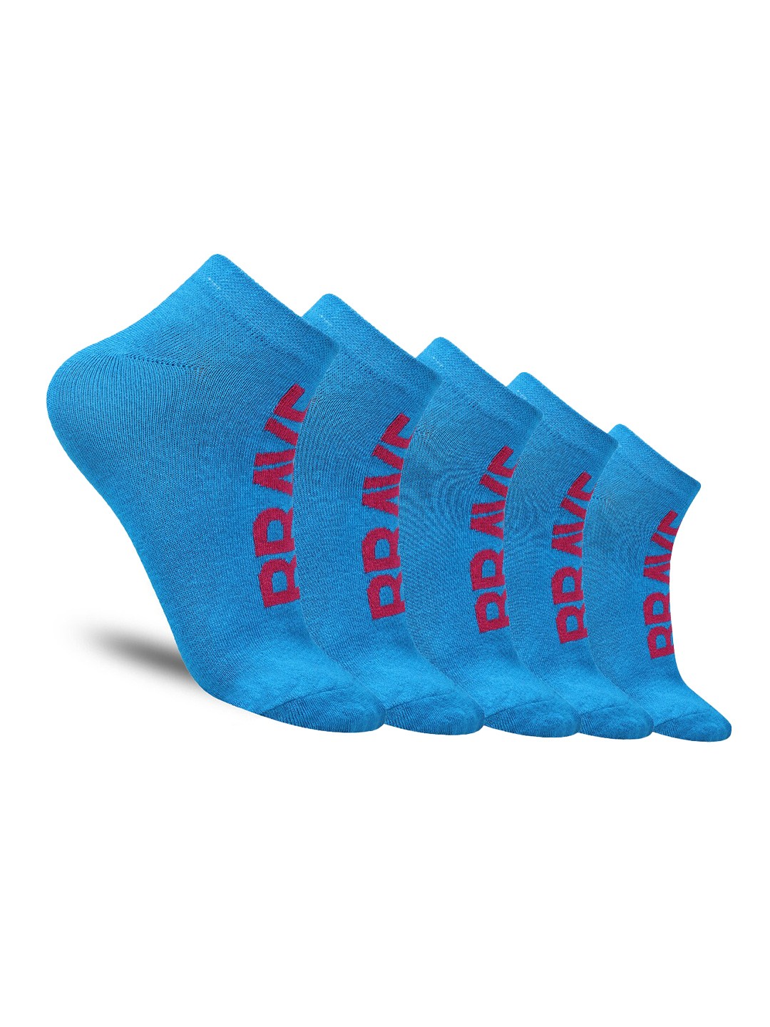 

Dollar Socks Women Pack of 5 Patterned Cotton Above Ankle-Length Socks, Blue