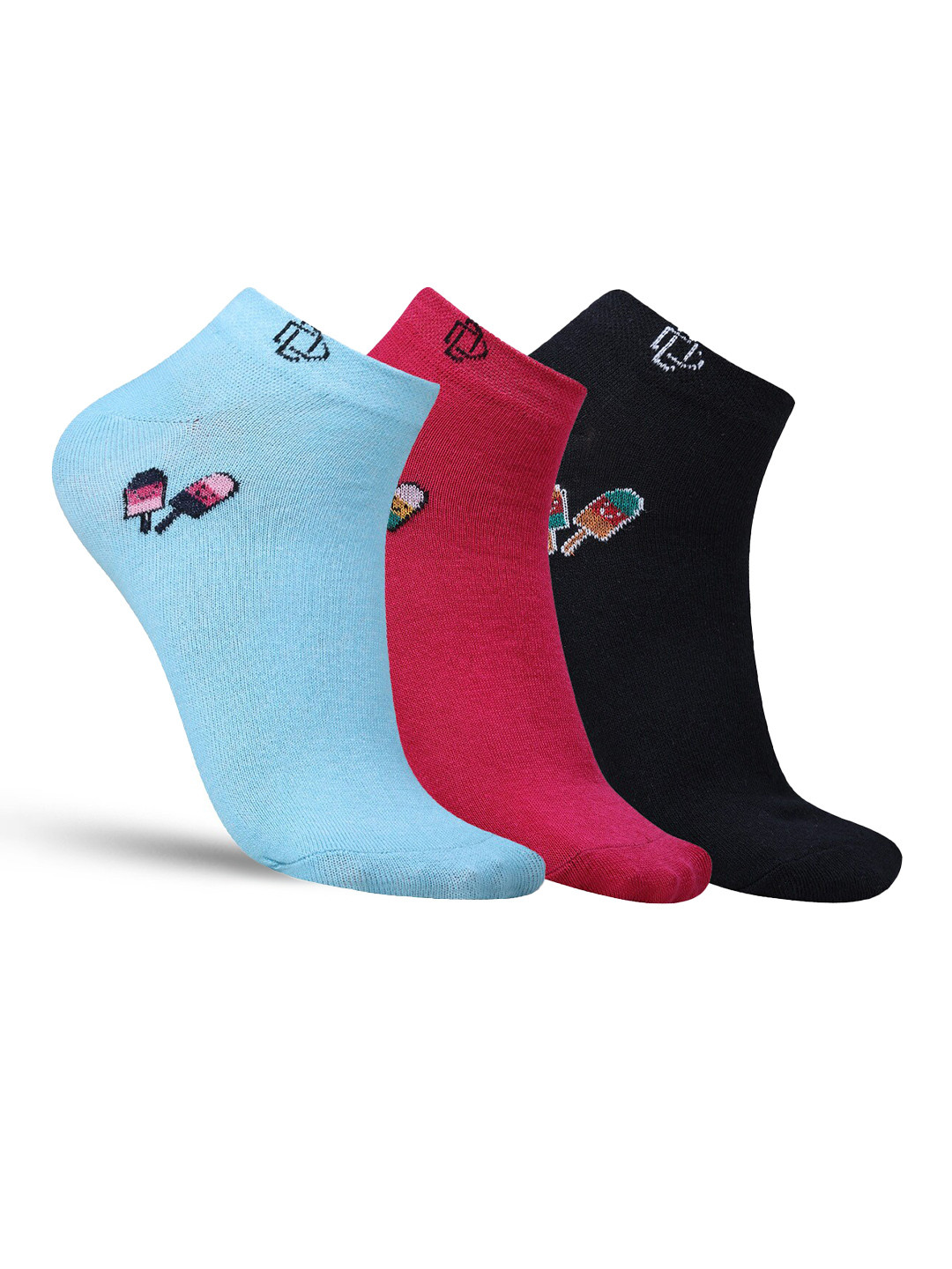 

Dollar Socks Pack of 3 Cotton Ankle Length Socks, Blue