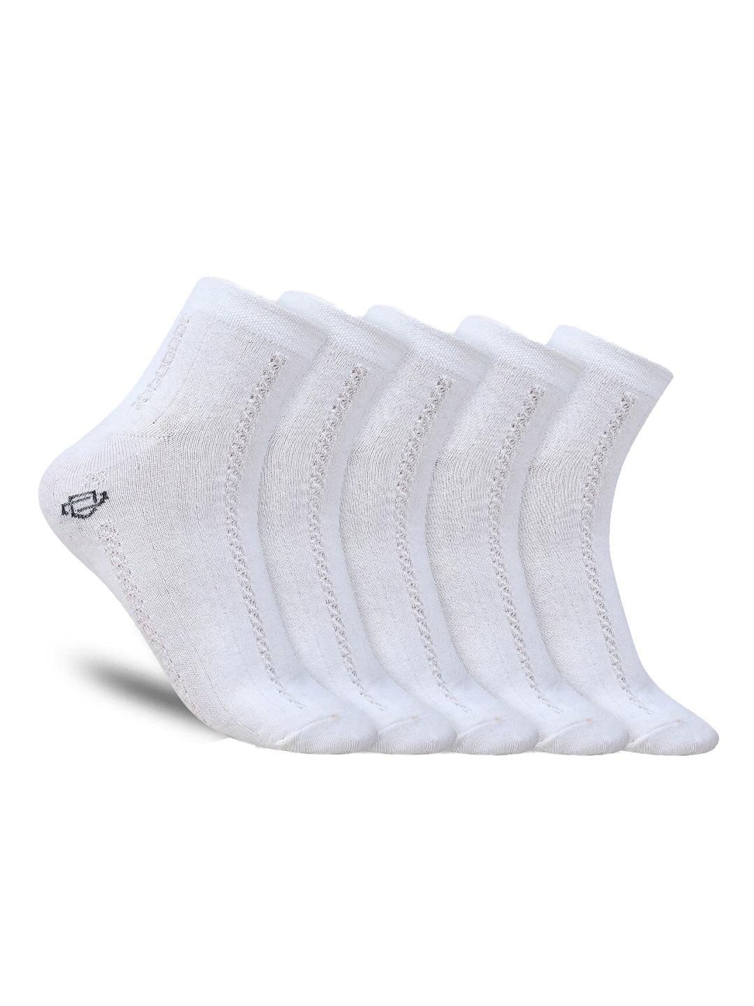 

Dollar Socks Pack Of 5 Patterned Cotton Above Ankle-Length Socks, Cream