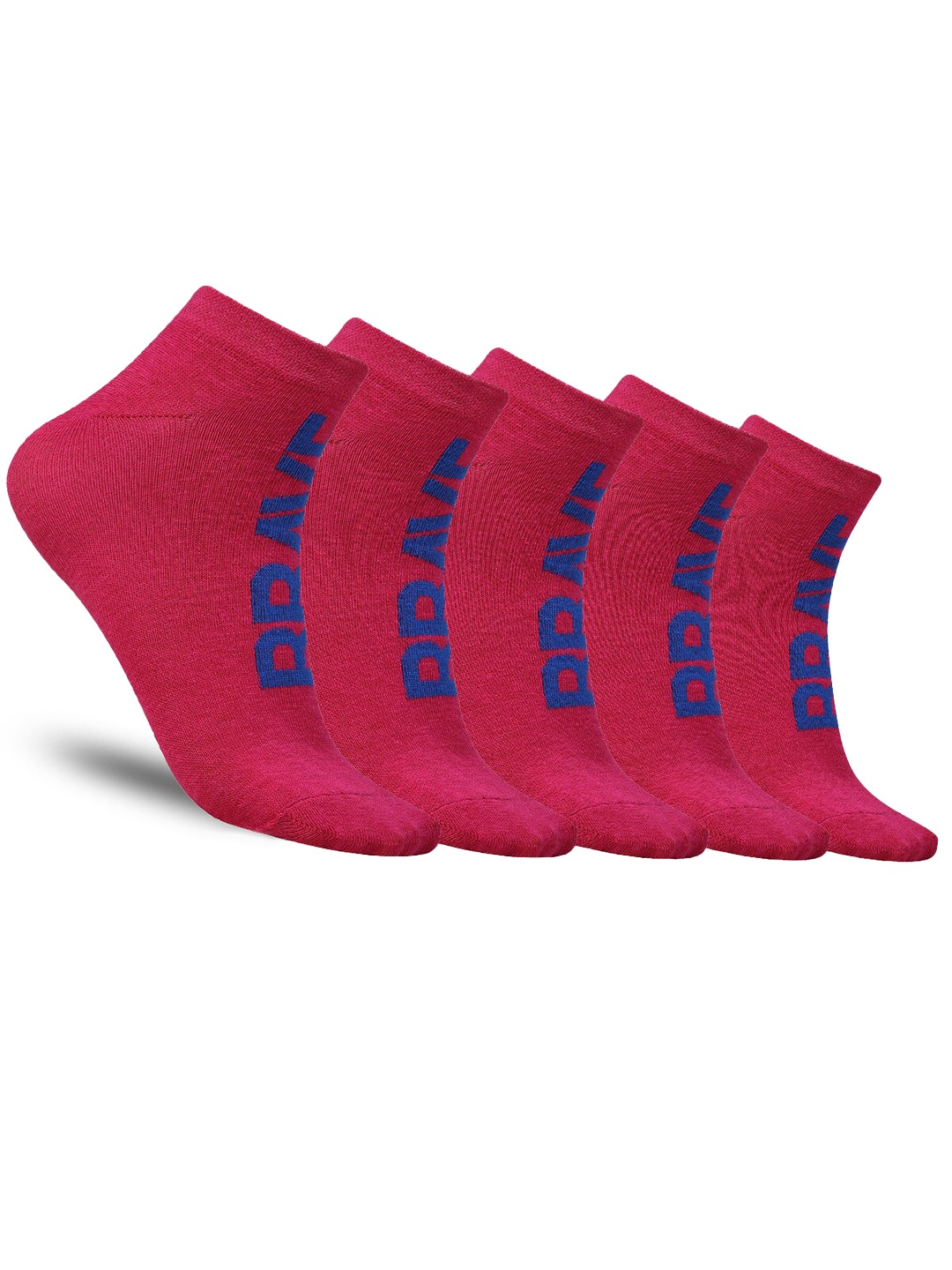 

Dollar Socks Pack Of 5 Ankle-Length Cotton Socks, Pink