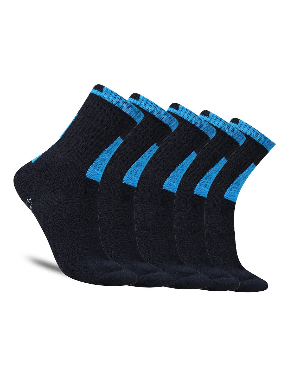

Dollar Socks Pack Of 5 Patterned Cotton Above Ankle-Length Socks, Black