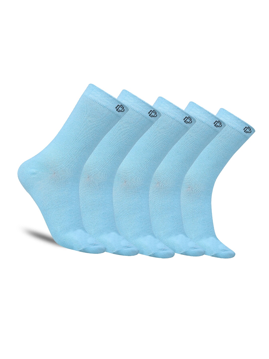 

Dollar Socks Pack Of 5 Patterned Cotton Calf Length Socks, Blue