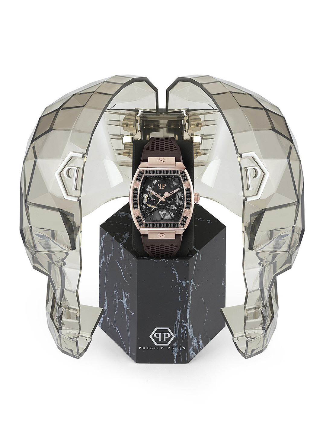 

PHILIPP PLEIN Men Rectangular Stainless Steel Analogue Automatic Watch PWBAA1723, Black