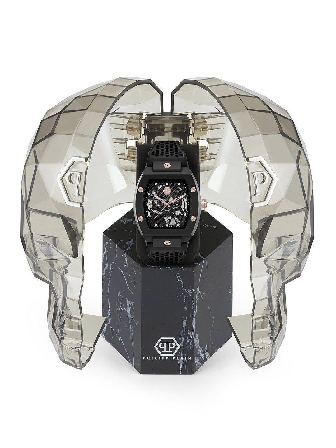 

PHILIPP PLEIN Men Textured Analogue Automatic Watch PWVBA0523, Black