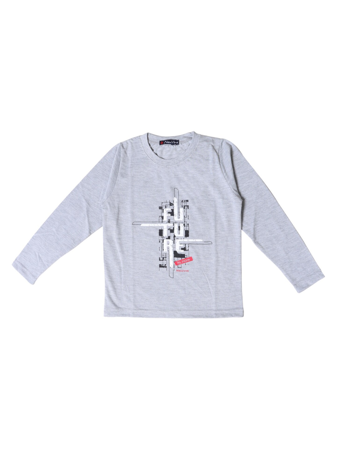 

BAESD Boys Typography Printed Cotton T-shirt, Grey
