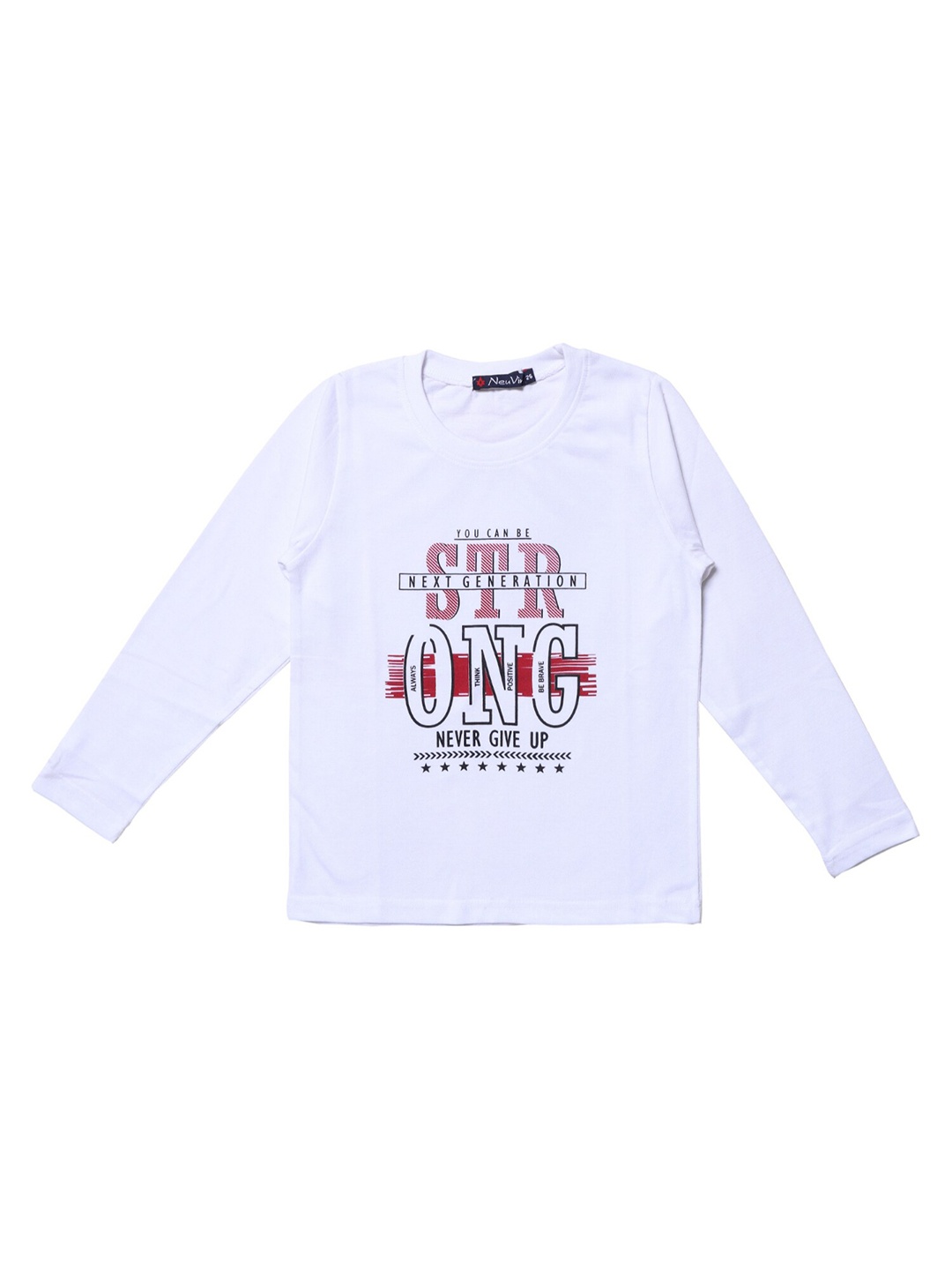 

BAESD Boys Typography Printed Cotton T-shirt, White
