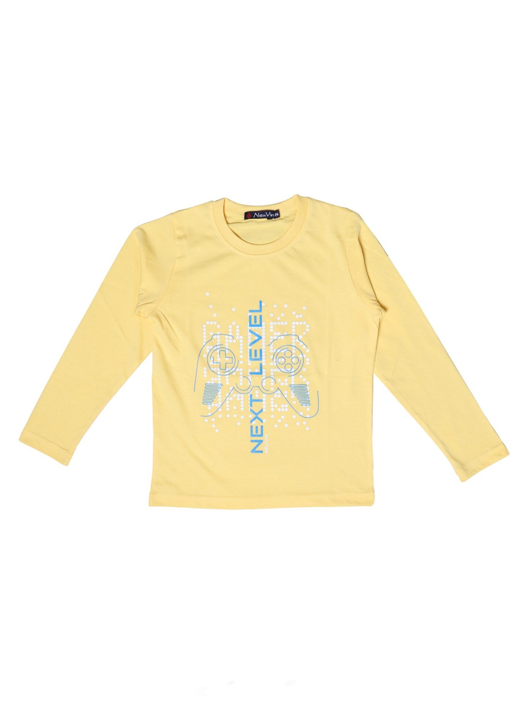 

BAESD Boys Typography Printed Cotton T-shirt, Yellow