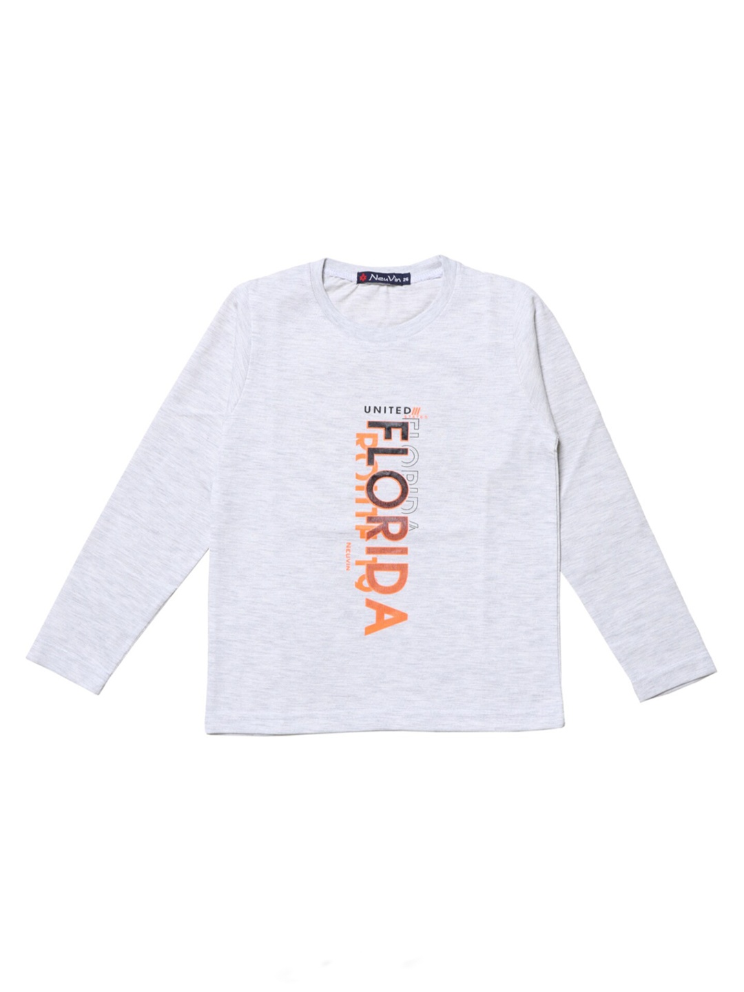 

BAESD Boys Typography Printed Cotton T-shirt, Silver