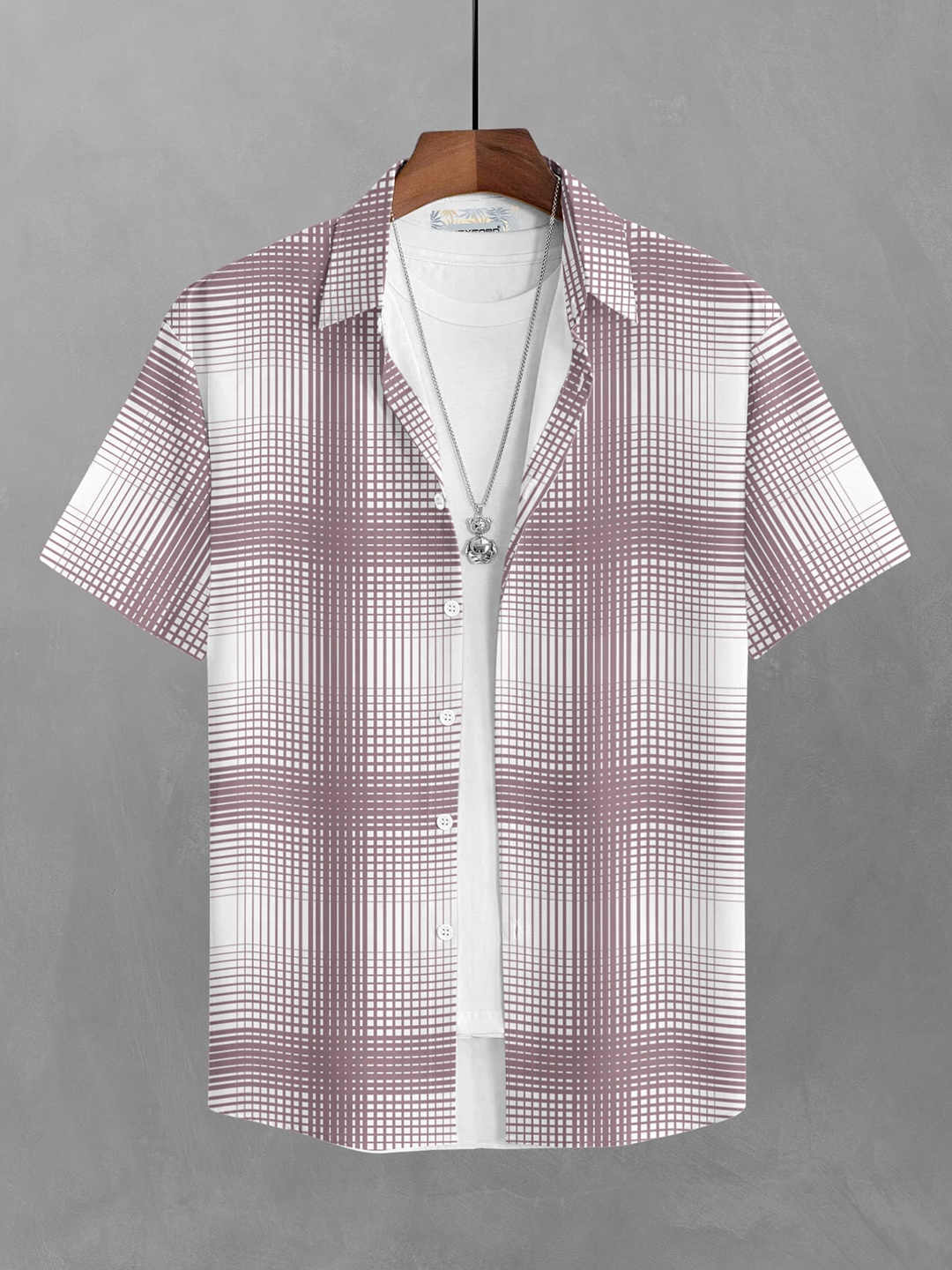 

BULLMER Men Maroon Straight Checked Casual Shirt