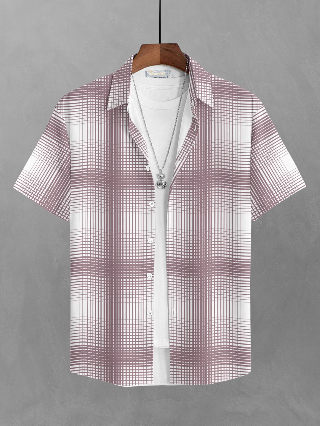 

BULLMER Men Maroon Straight Checked Casual Shirt