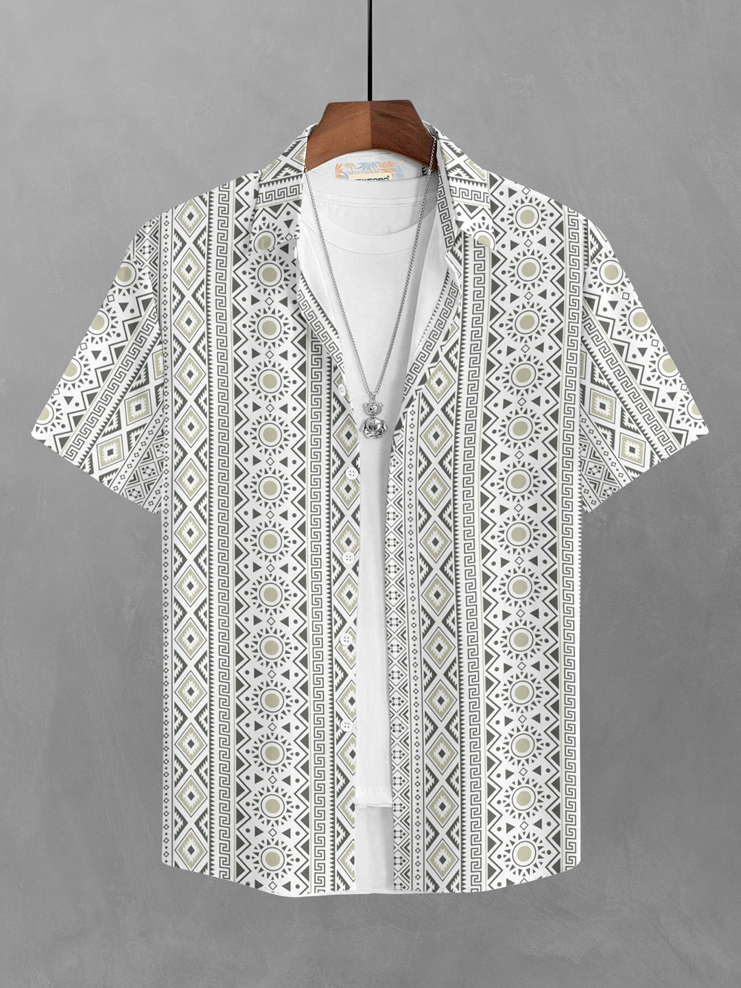 

BULLMER Men Sea Green Straight Printed Casual Shirt