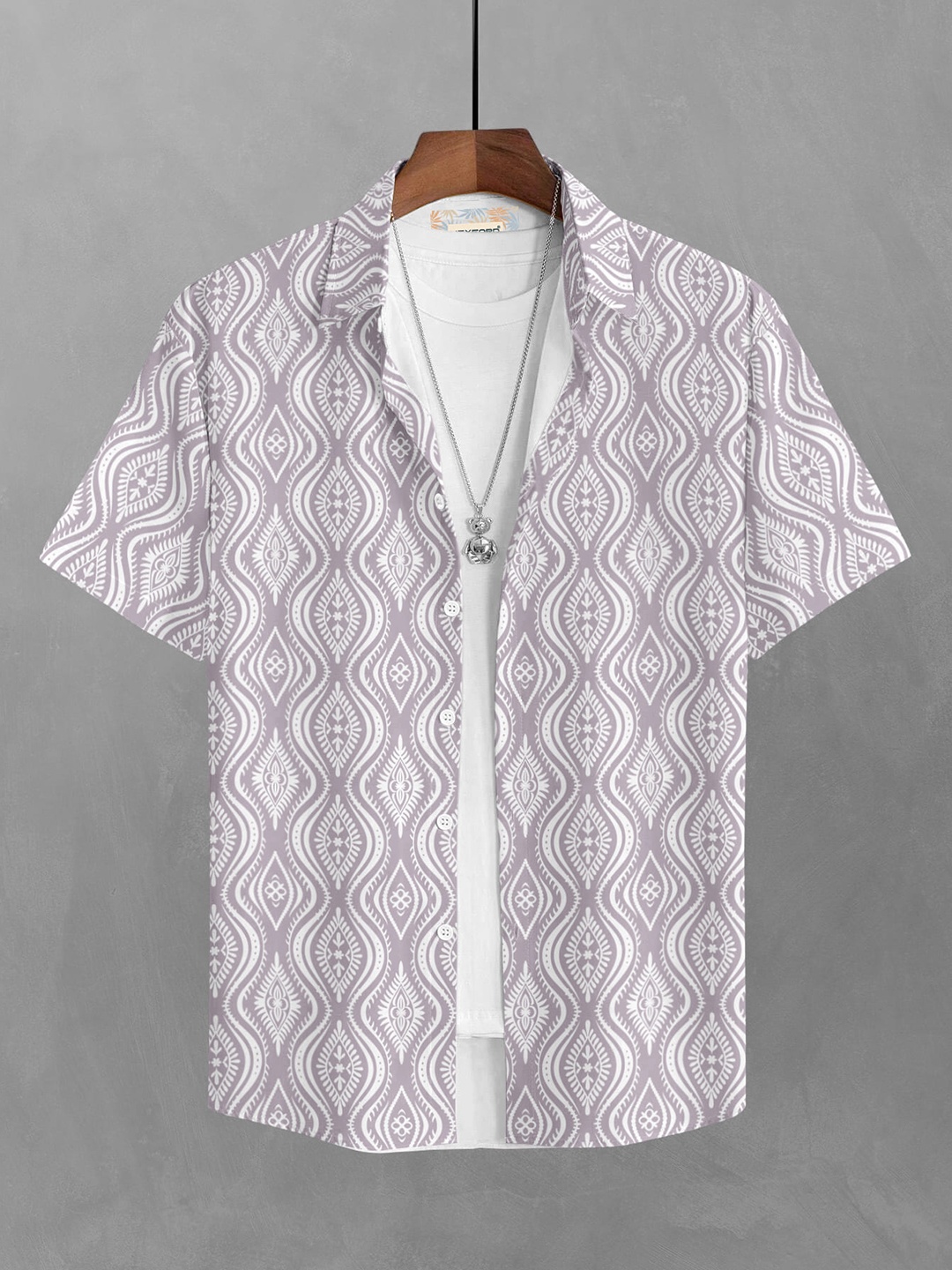 

BULLMER Men Purple Straight Printed Casual Shirt