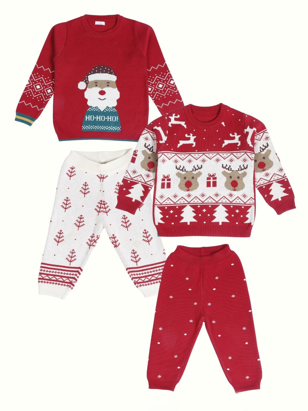 

Greendeer Kids Pack Of 4 Self Design Pure Cotton Clothing Set, White