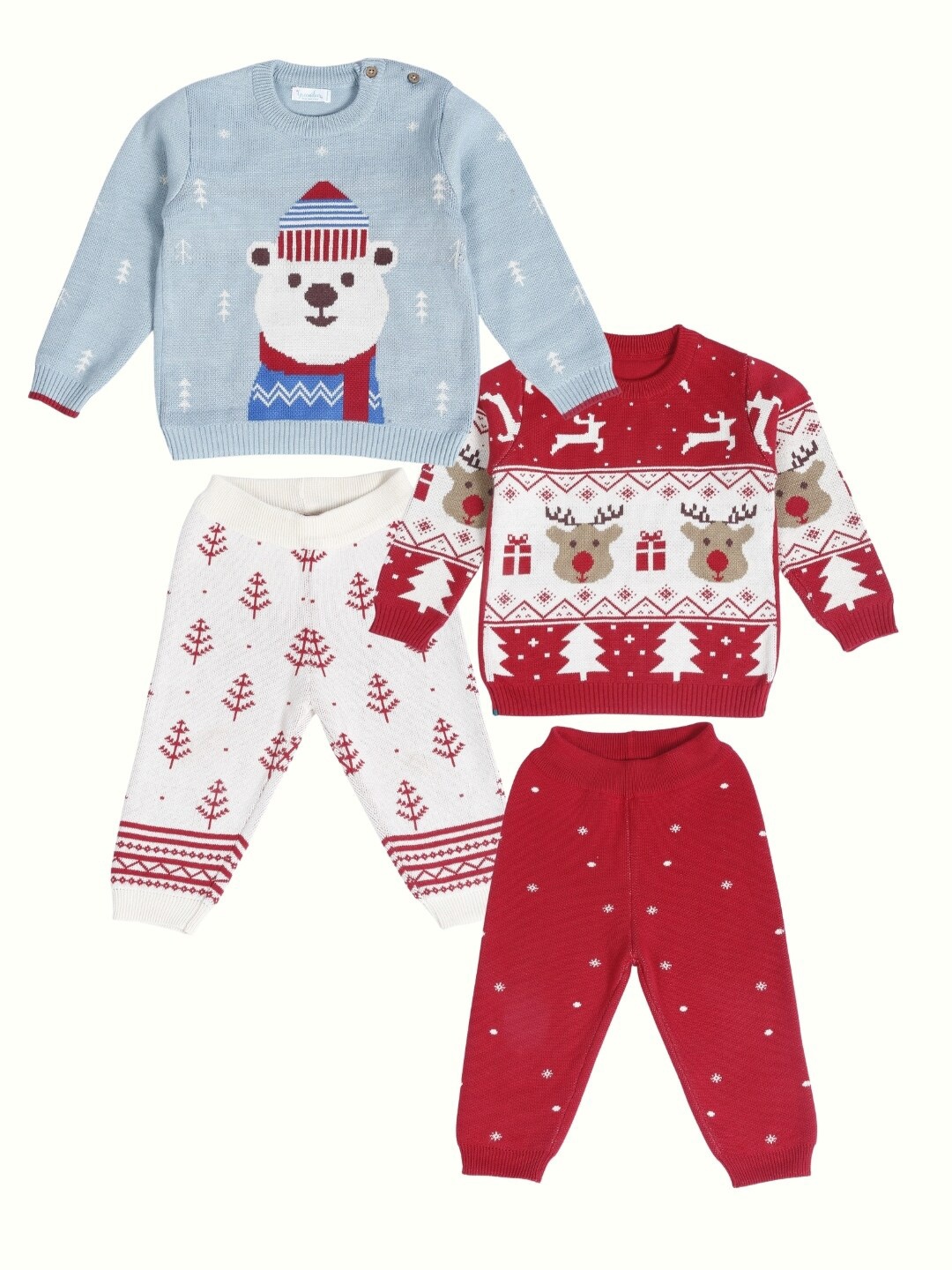 

Greendeer Unisex Kids Top with Trousers, Red