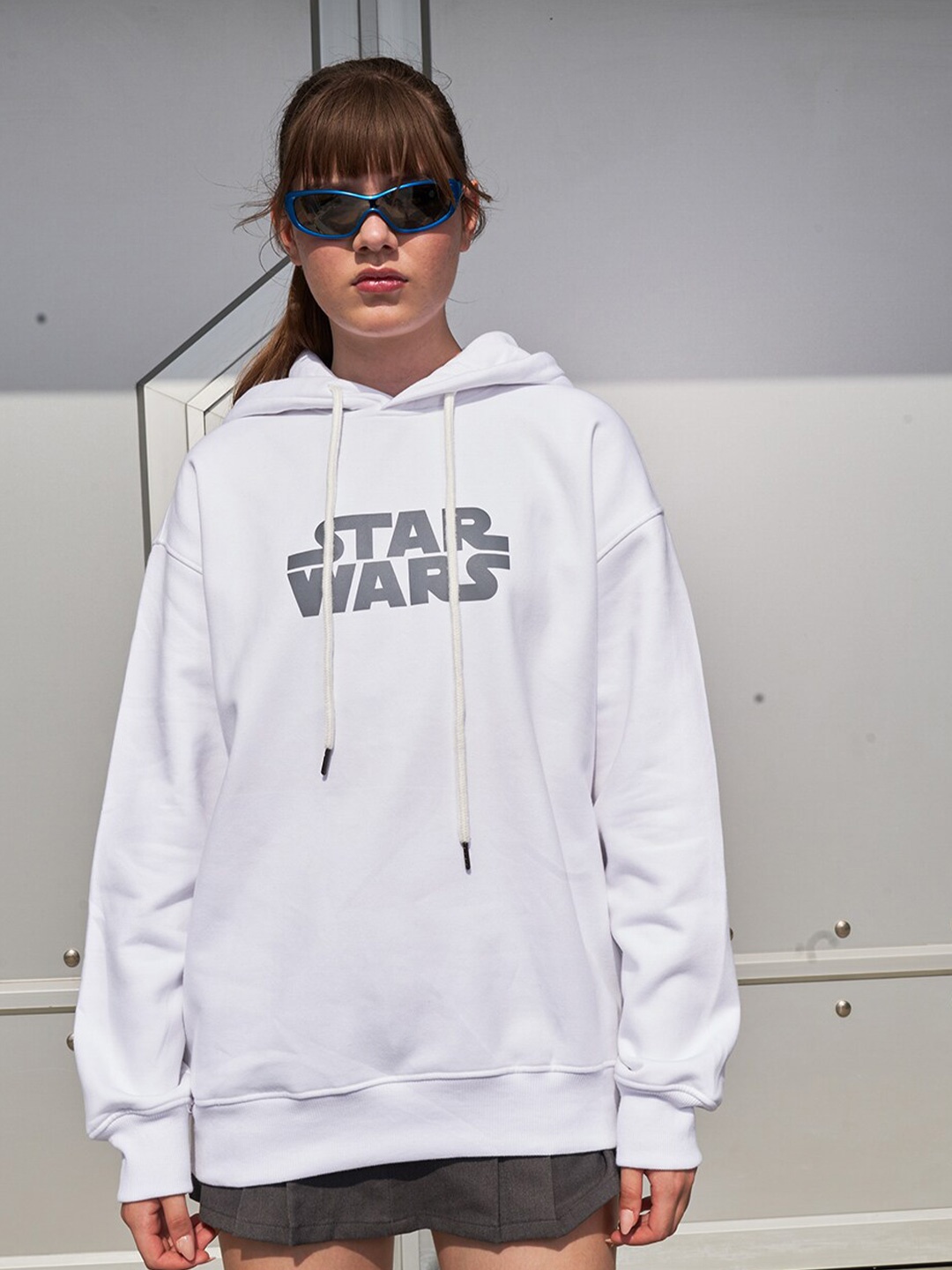 

Bonkers Corner Off White Typography Printed Cotton Hood Pullover Sweatshirt