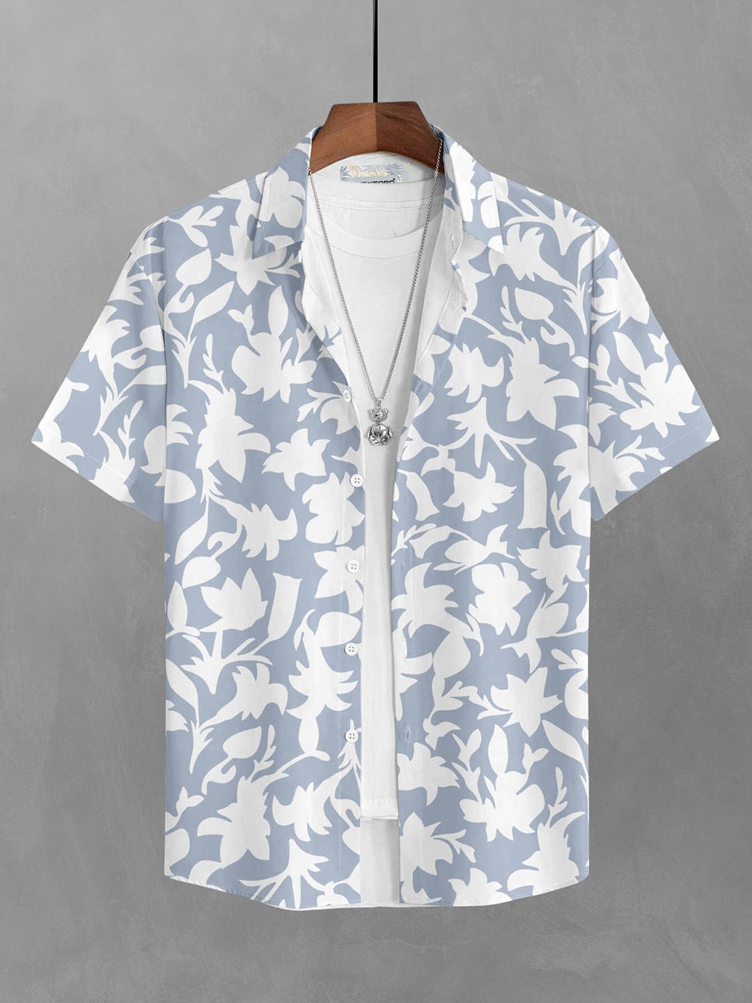 

BULLMER Men Blue Straight Printed Casual Shirt