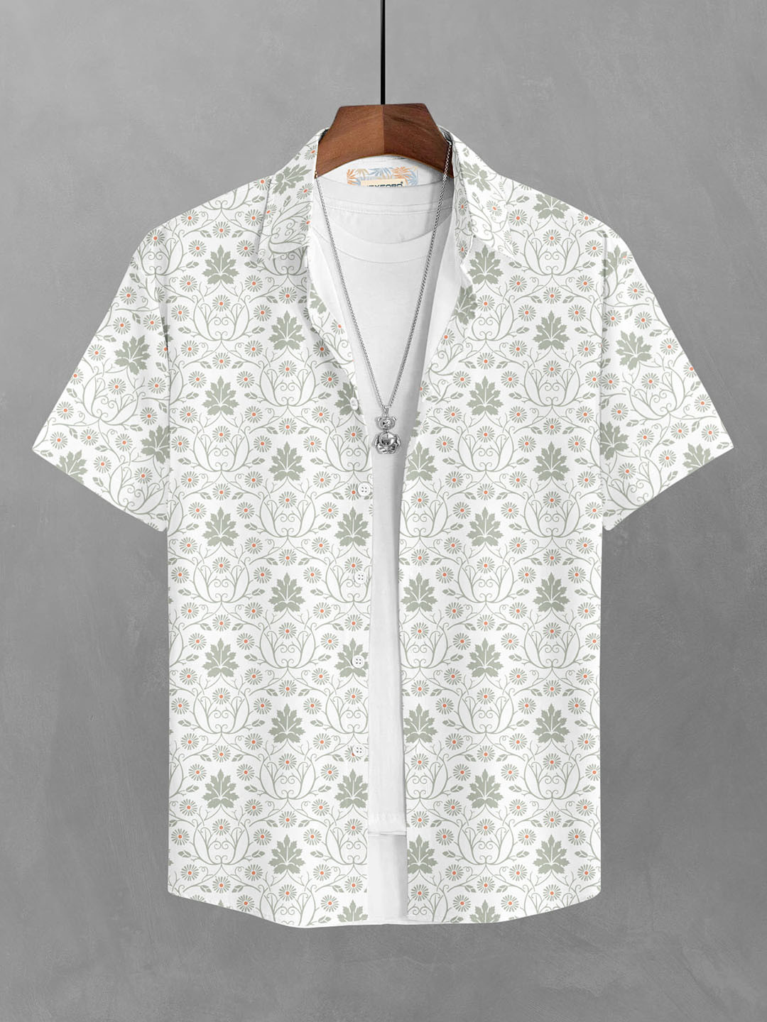 

BULLMER Men Green Straight Printed Casual Shirt