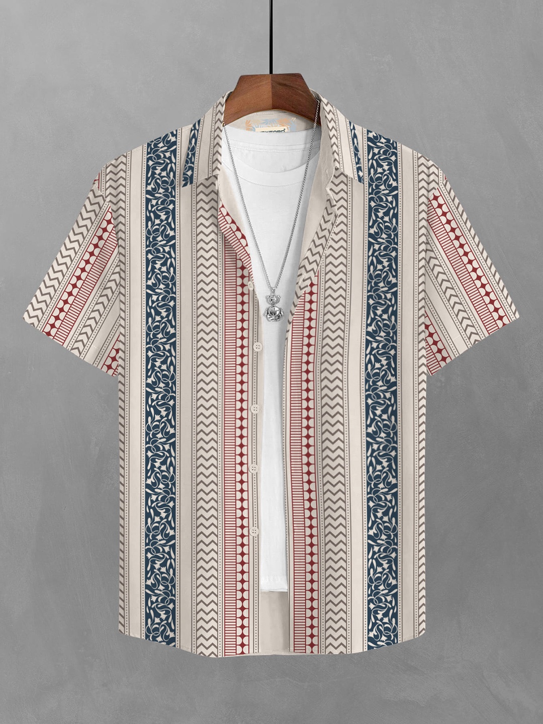 

BULLMER Men Rust Straight Colourblocked Casual Shirt