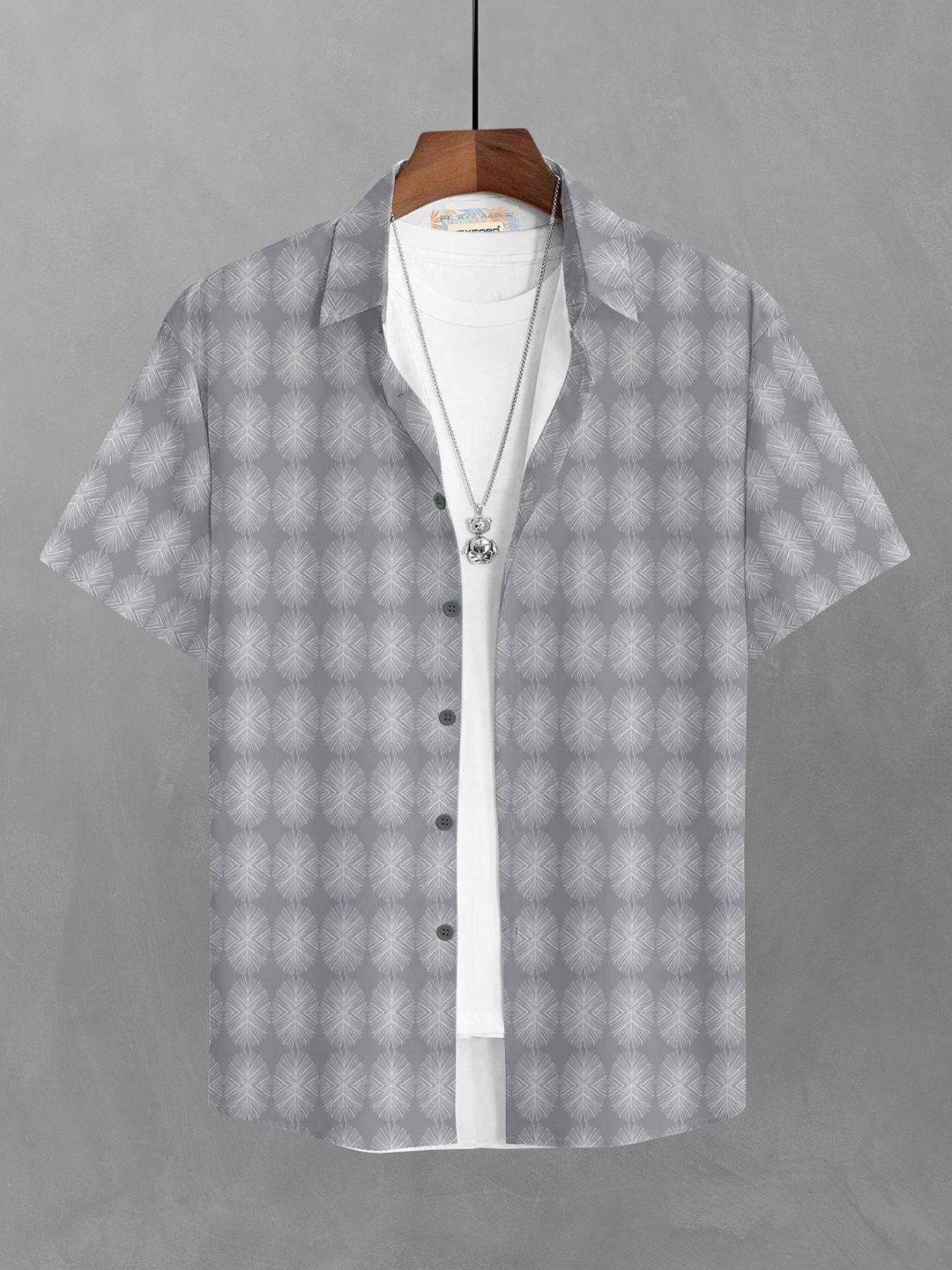 

BULLMER Men Silver-Toned Straight Printed Casual Shirt