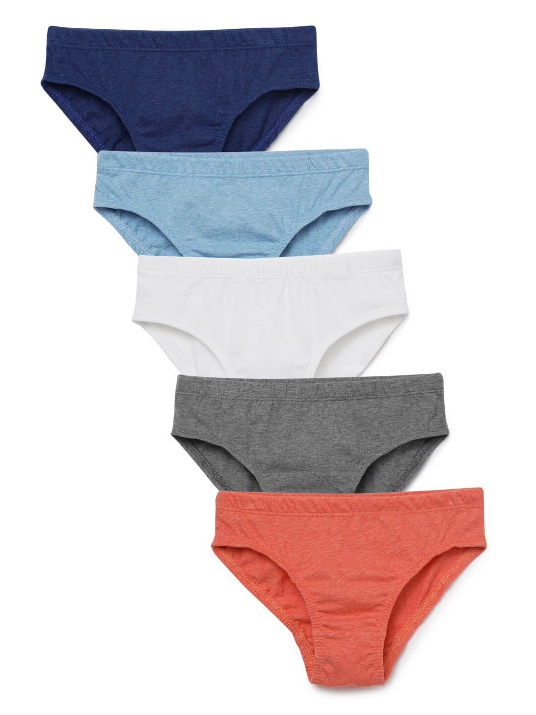 

Charm n Cherish Pack of 5 Pure Cotton Inner Elastic Basic Briefs BWBRI41, Blue